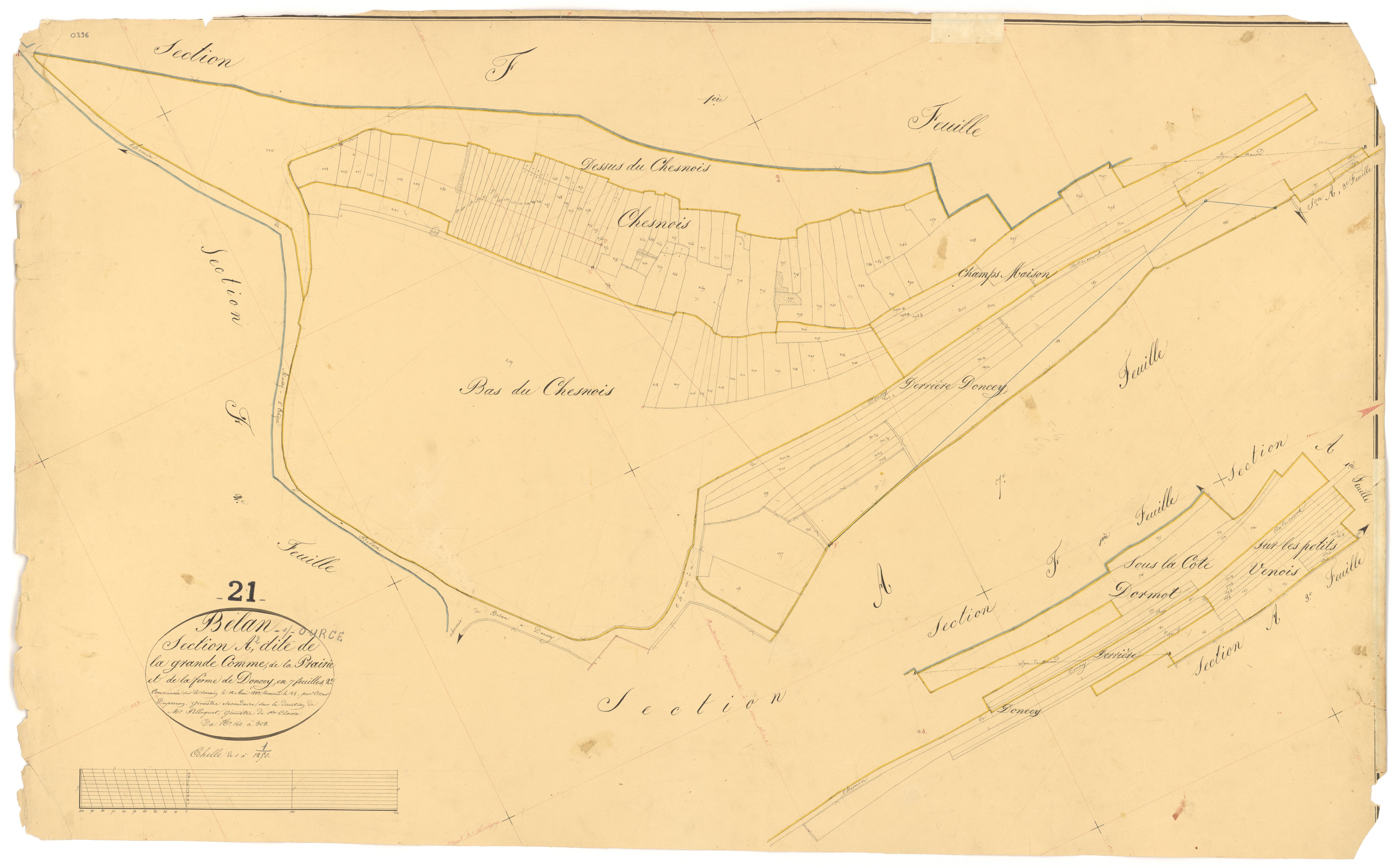 Belan-sur-Ource - Section A2 - 3 P PLAN 61/3