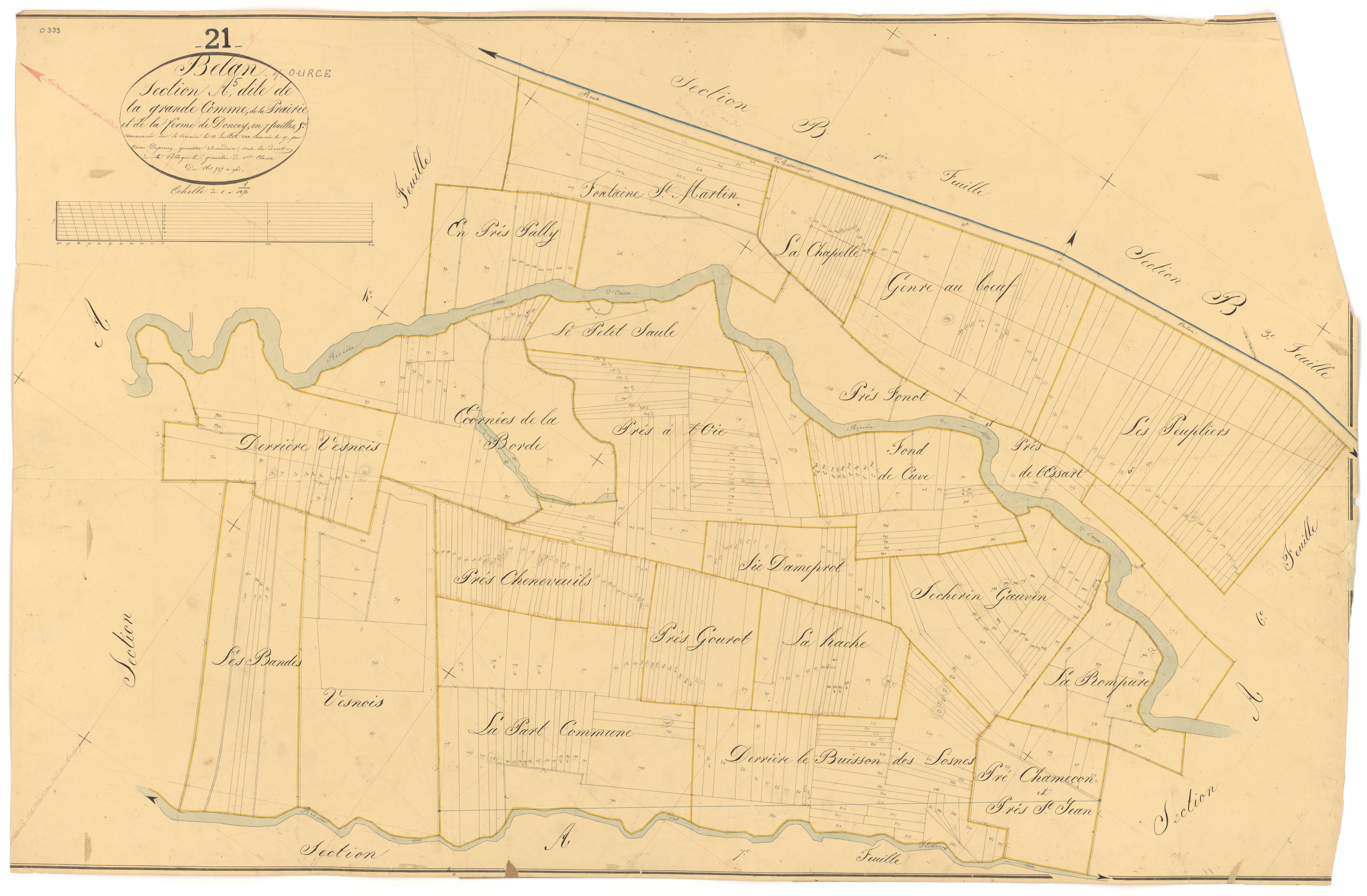 Belan-sur-Ource - Section A5 - 3 P PLAN 61/6