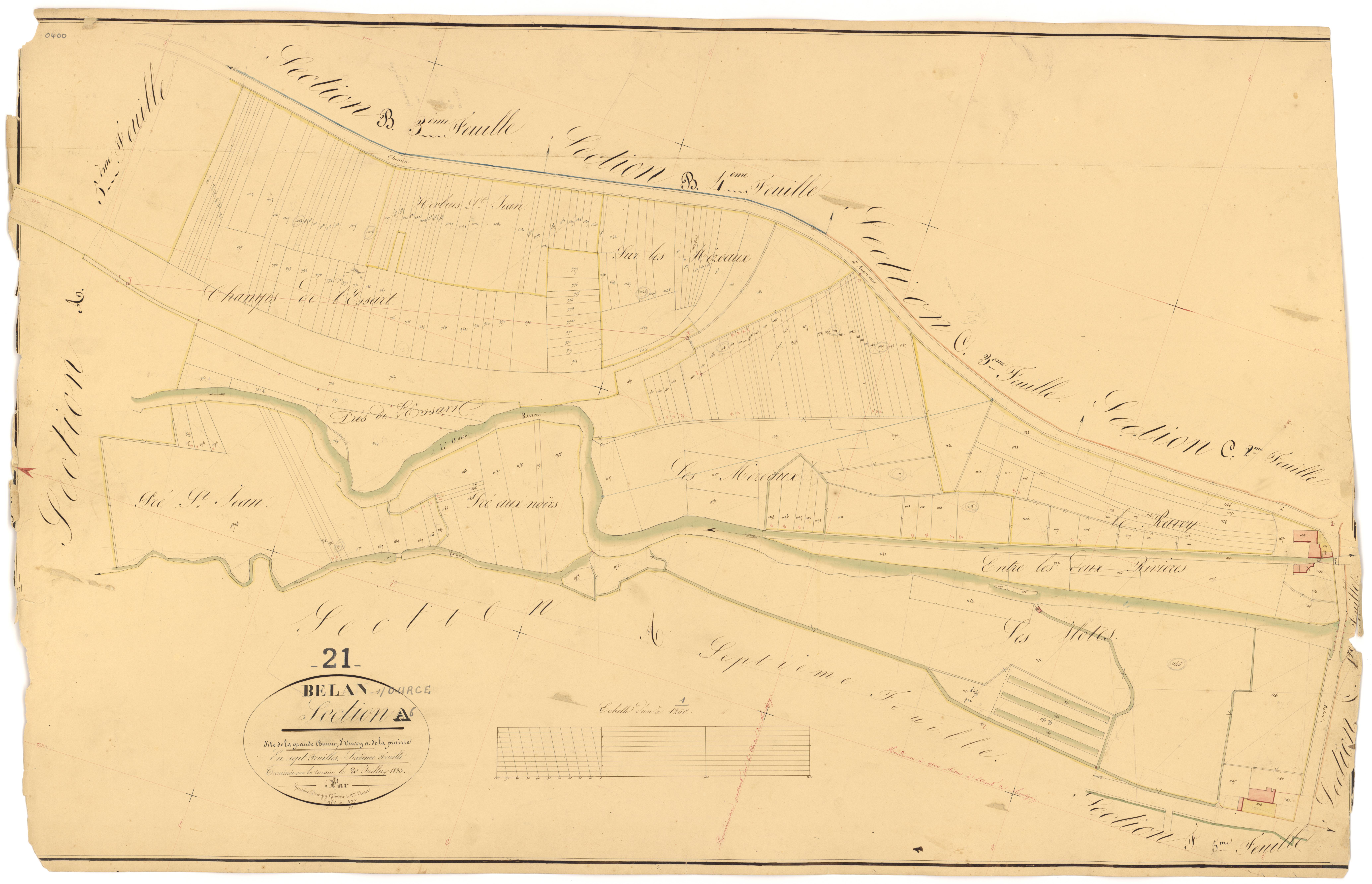 Belan-sur-Ource - Section A6 - 3 P PLAN 61/7