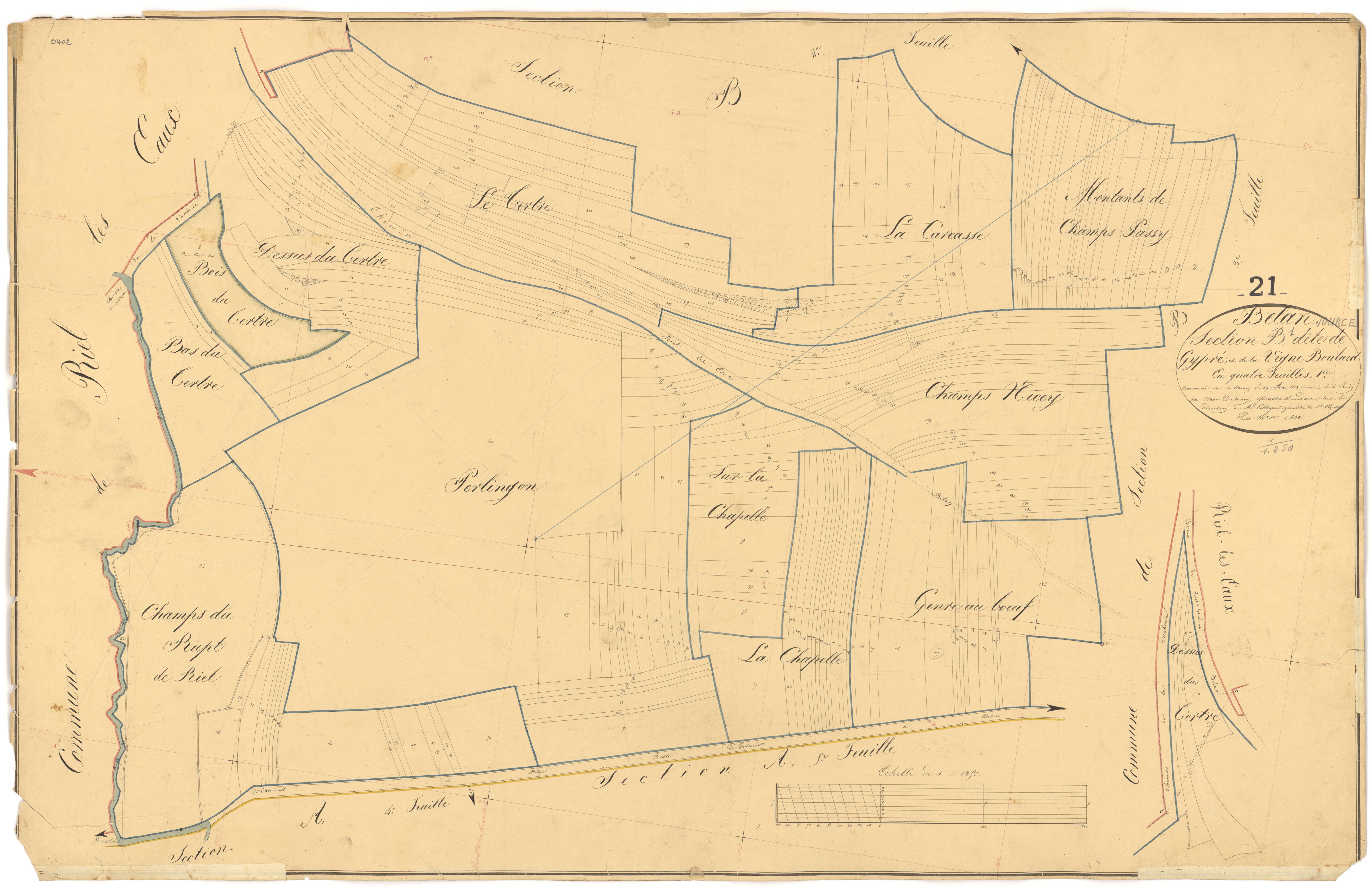 Belan-sur-Ource - Section B1 - 3 P PLAN 61/9