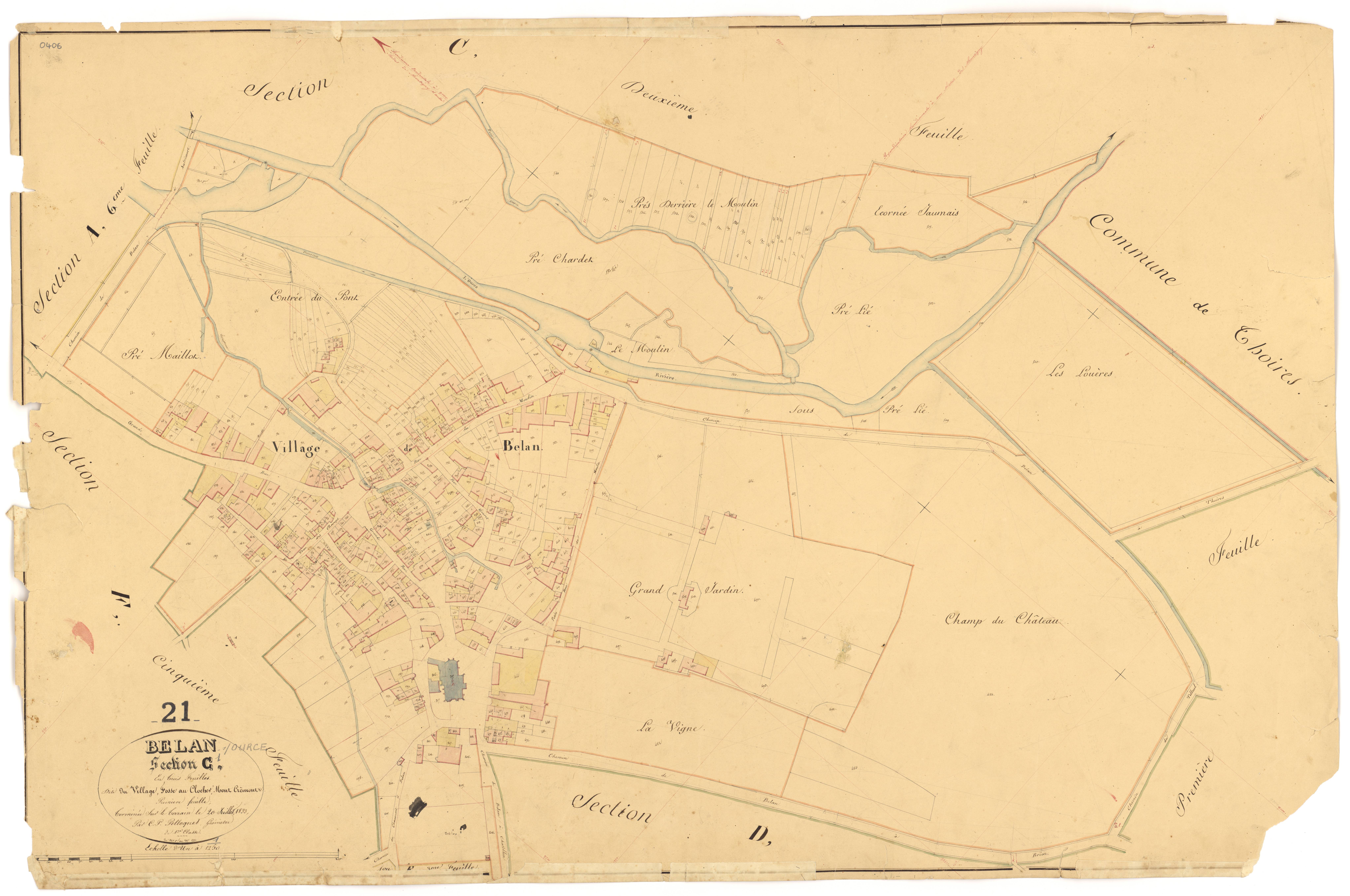 Belan-sur-Ource - Section C1 - 3 P PLAN 61/13