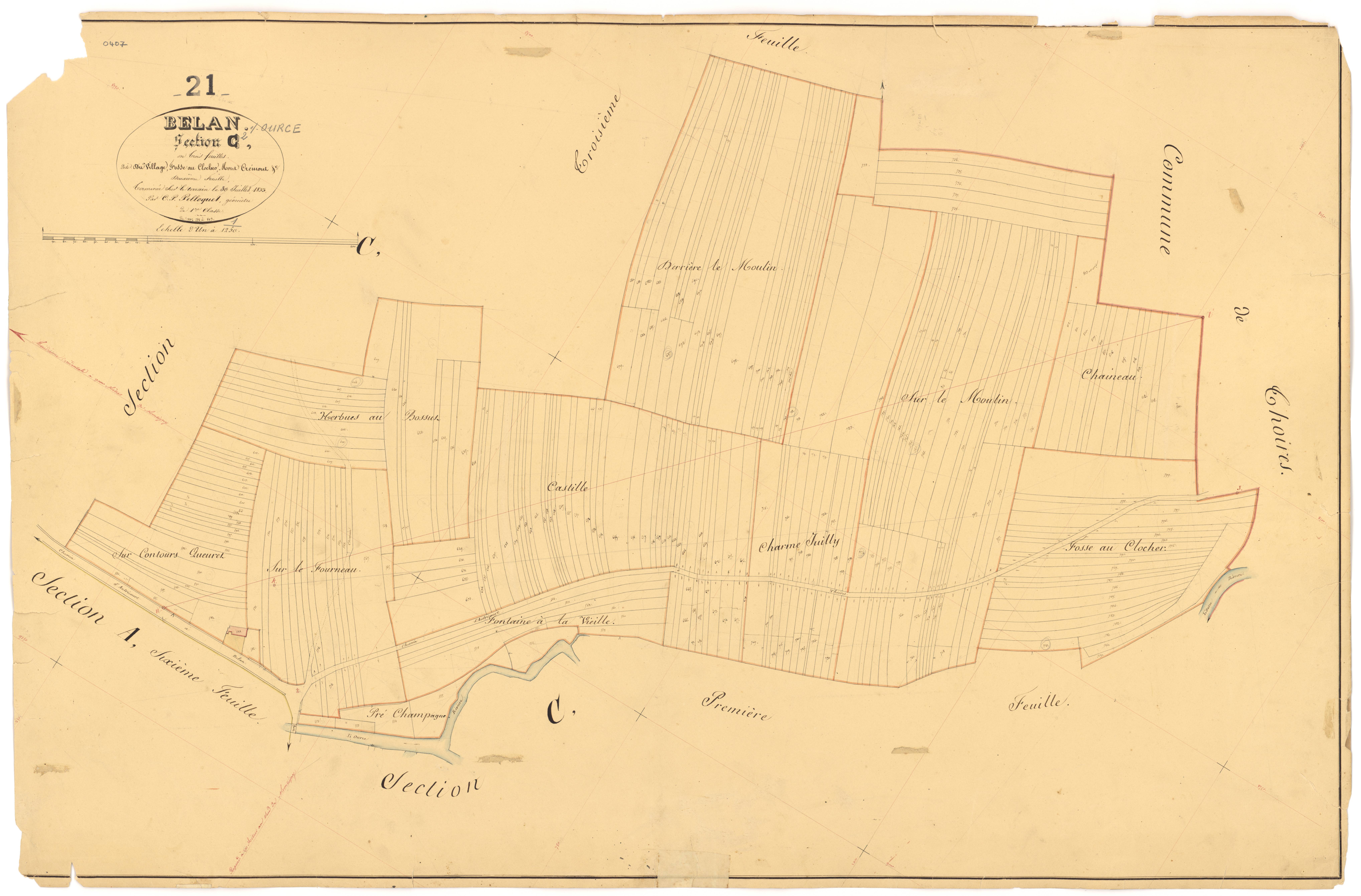 Belan-sur-Ource - Section C2 - 3 P PLAN 61/14
