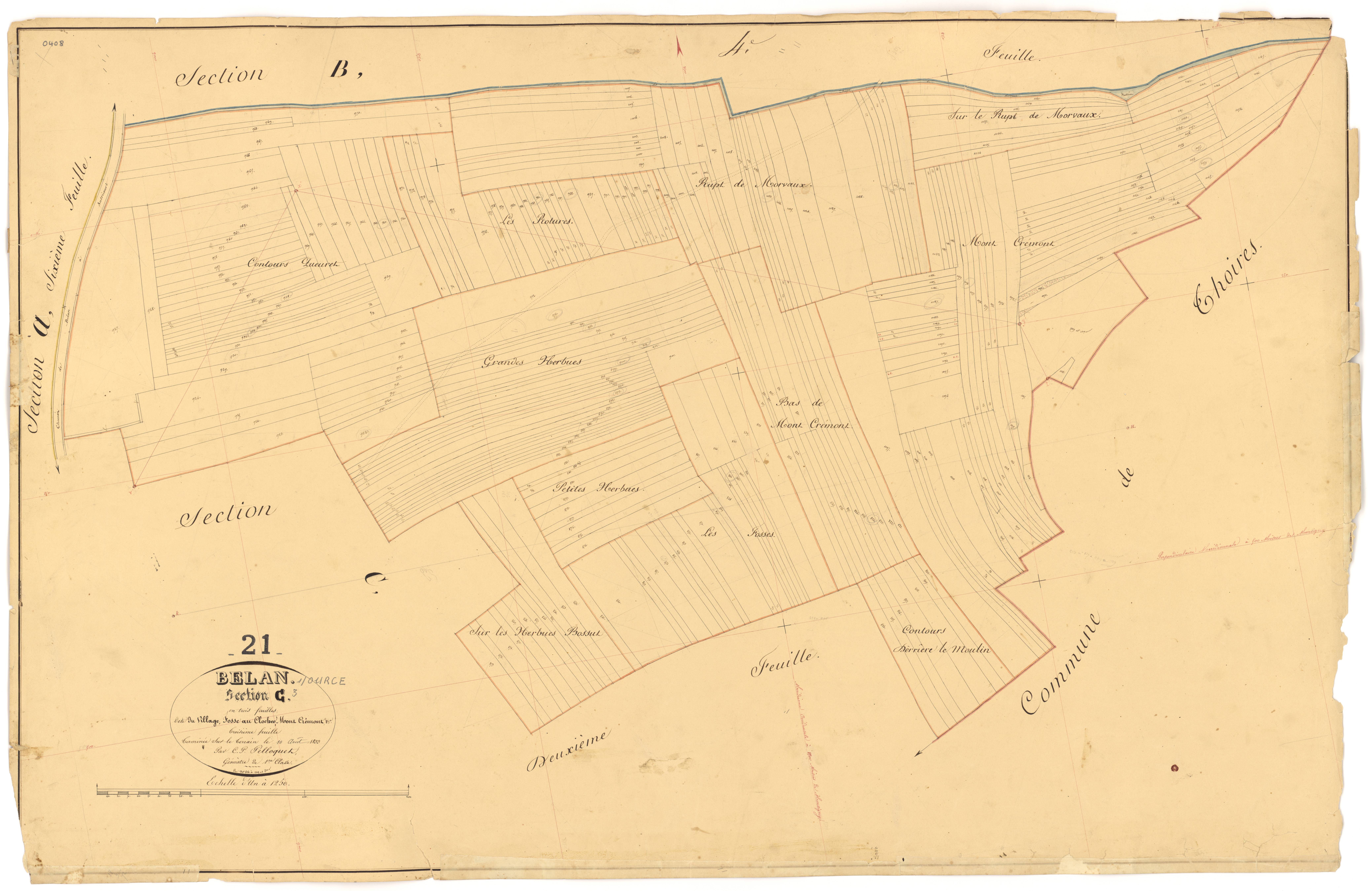 Belan-sur-Ource - Section C3 - 3 P PLAN 61/15