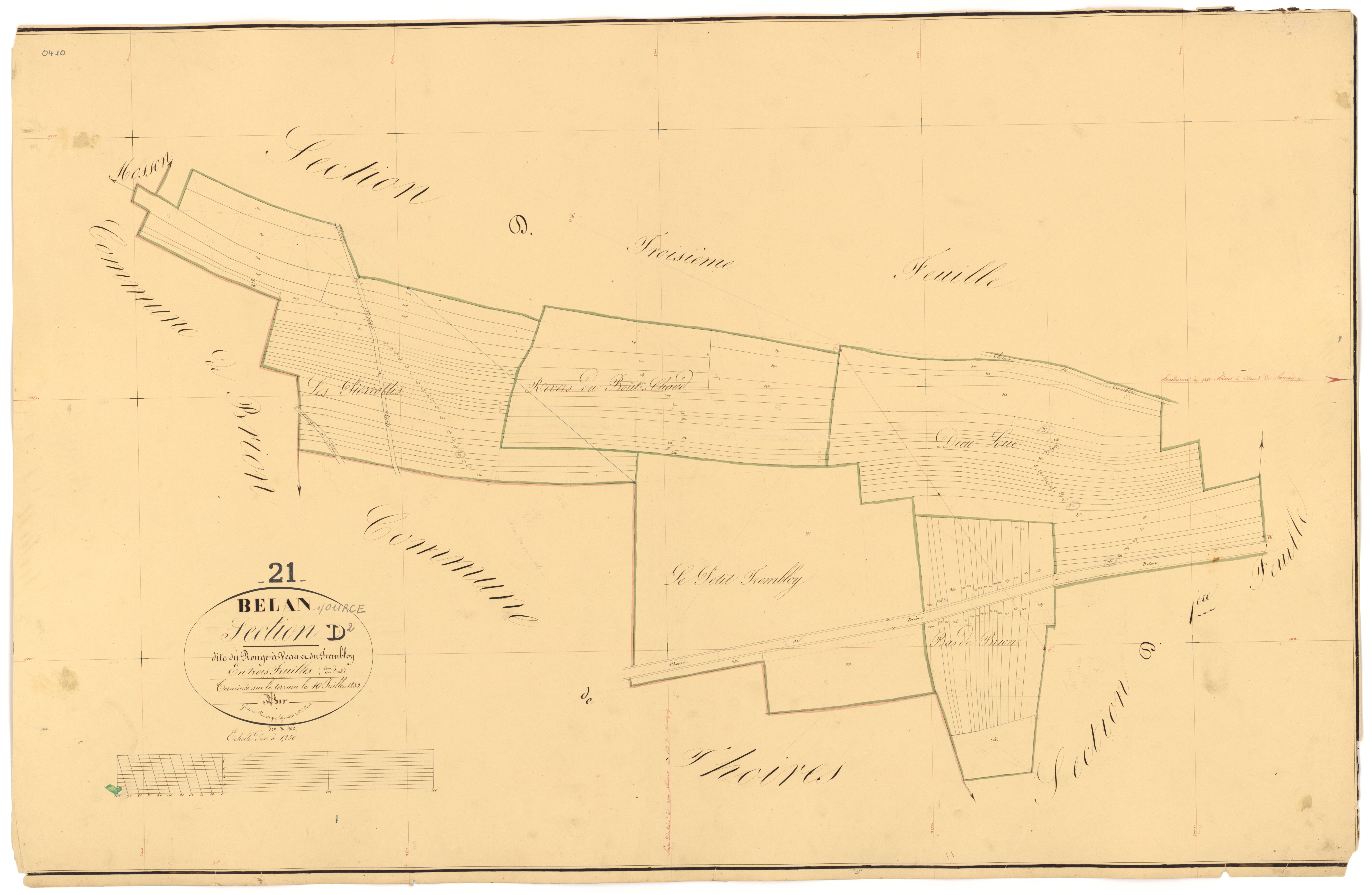 Belan-sur-Ource - Section D2 - 3 P PLAN 61/17