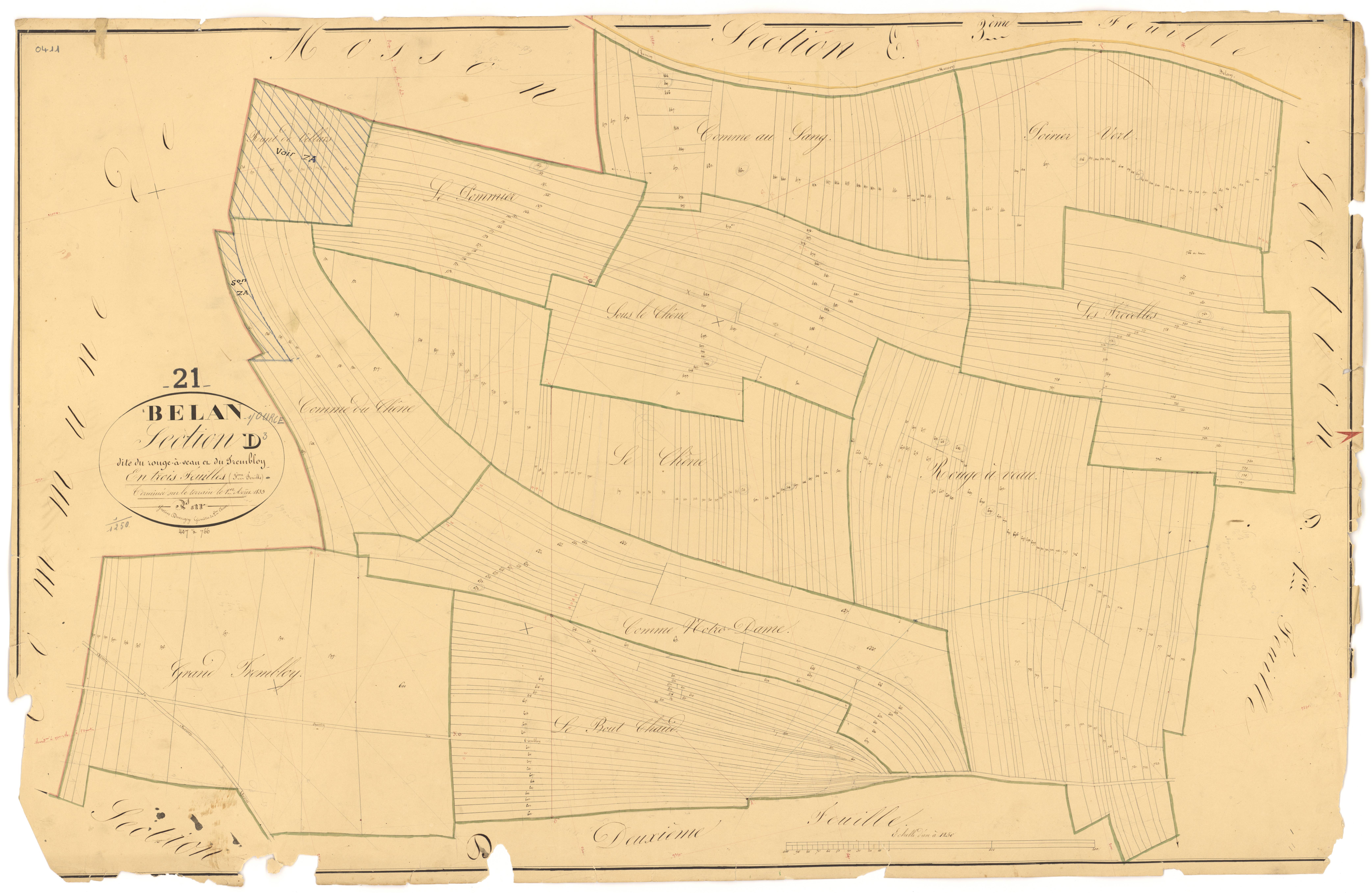 Belan-sur-Ource - Section D3 - 3 P PLAN 61/18