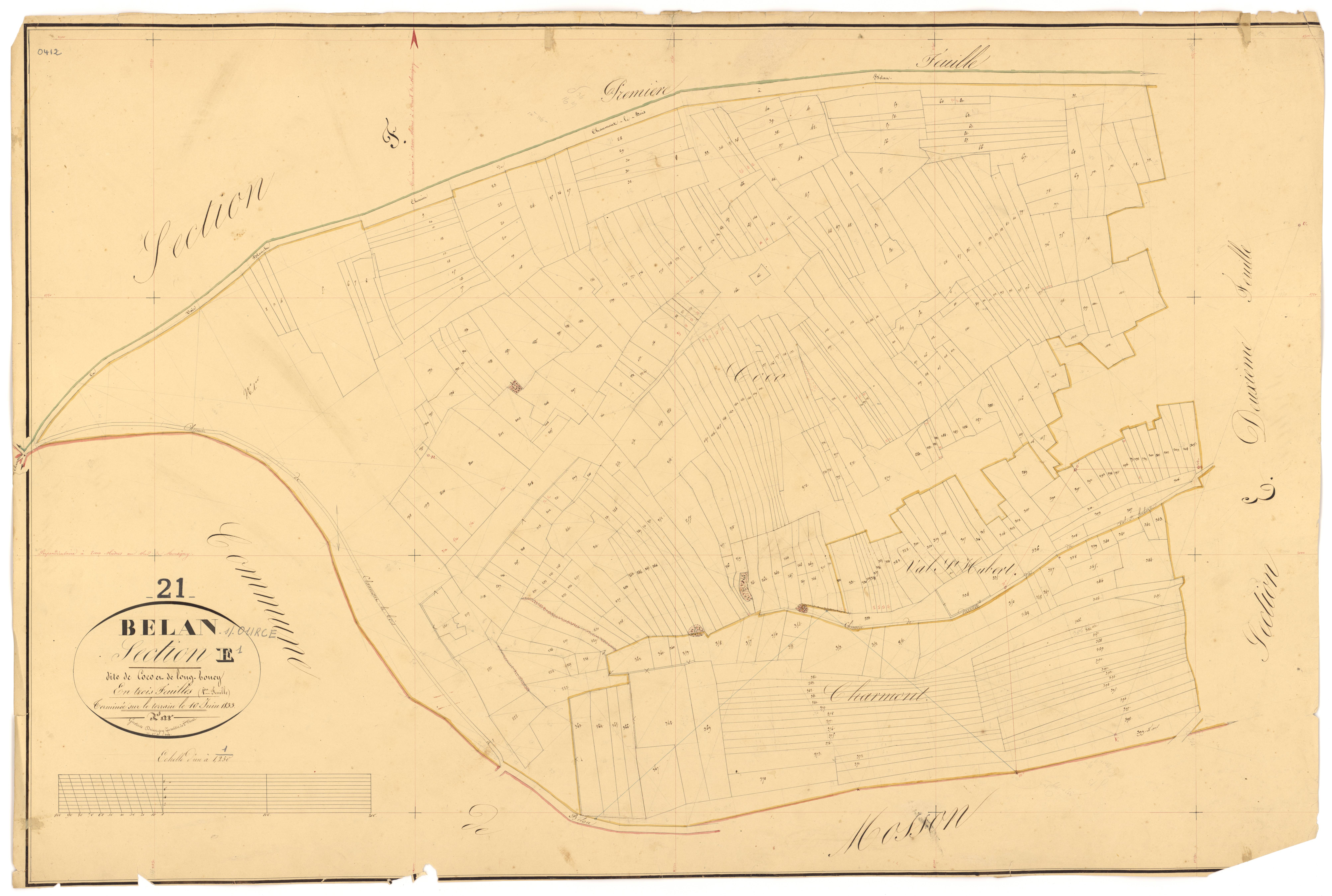 Belan-sur-Ource - Section E1 - 3 P PLAN 61/19