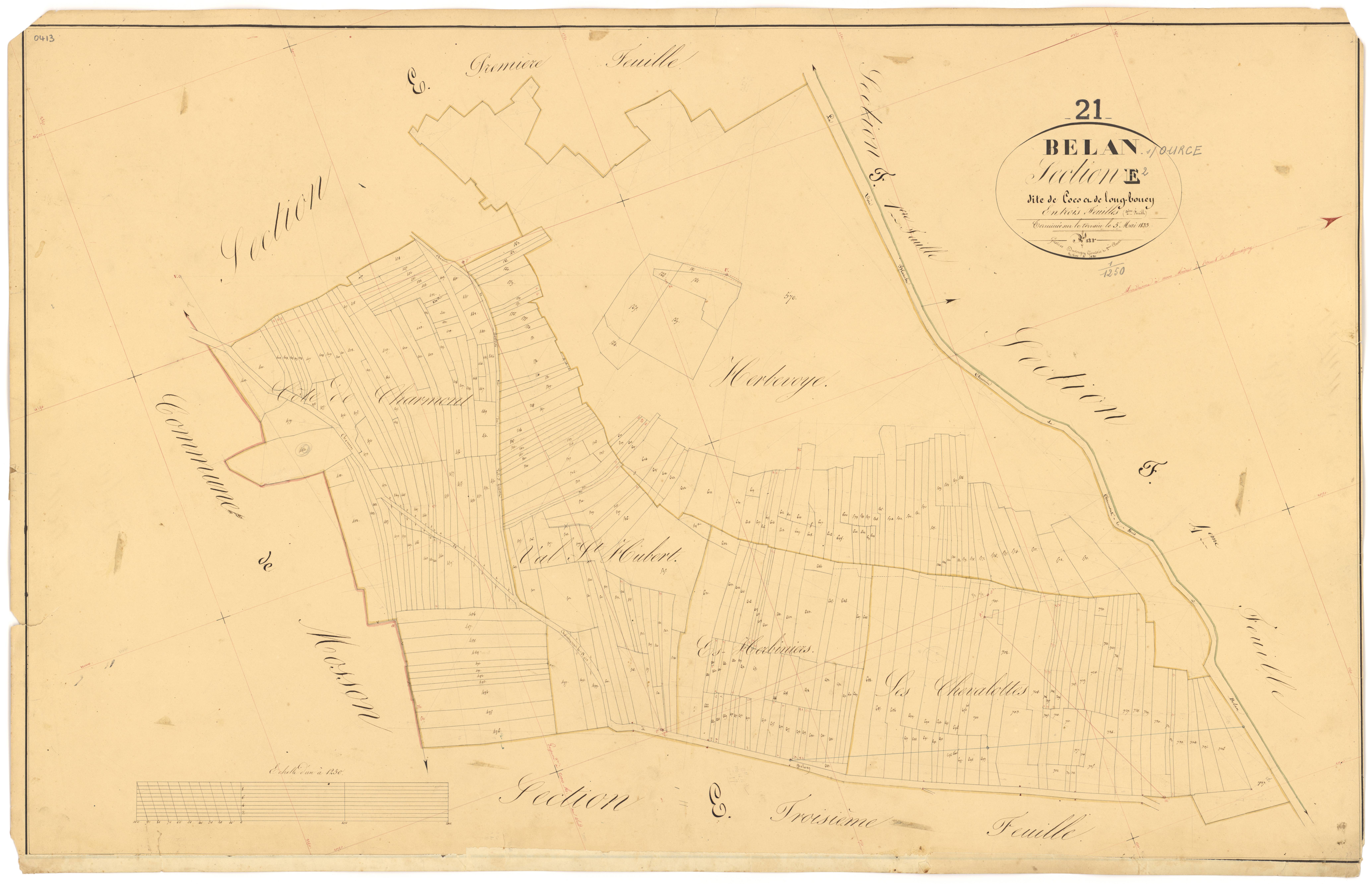 Belan-sur-Ource - Section E2 - 3 P PLAN 61/20