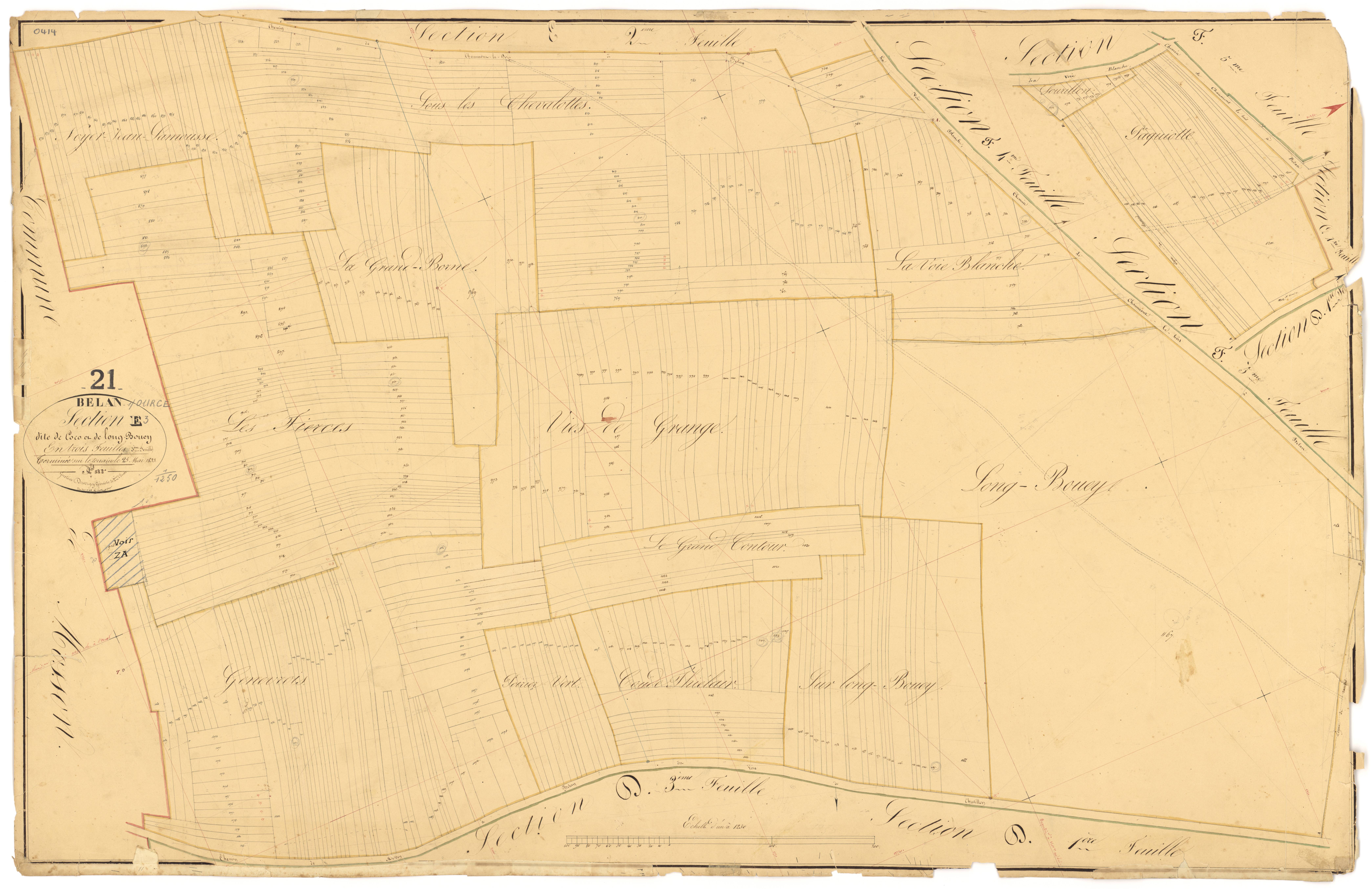 Belan-sur-Ource - Section E3 - 3 P PLAN 61/21