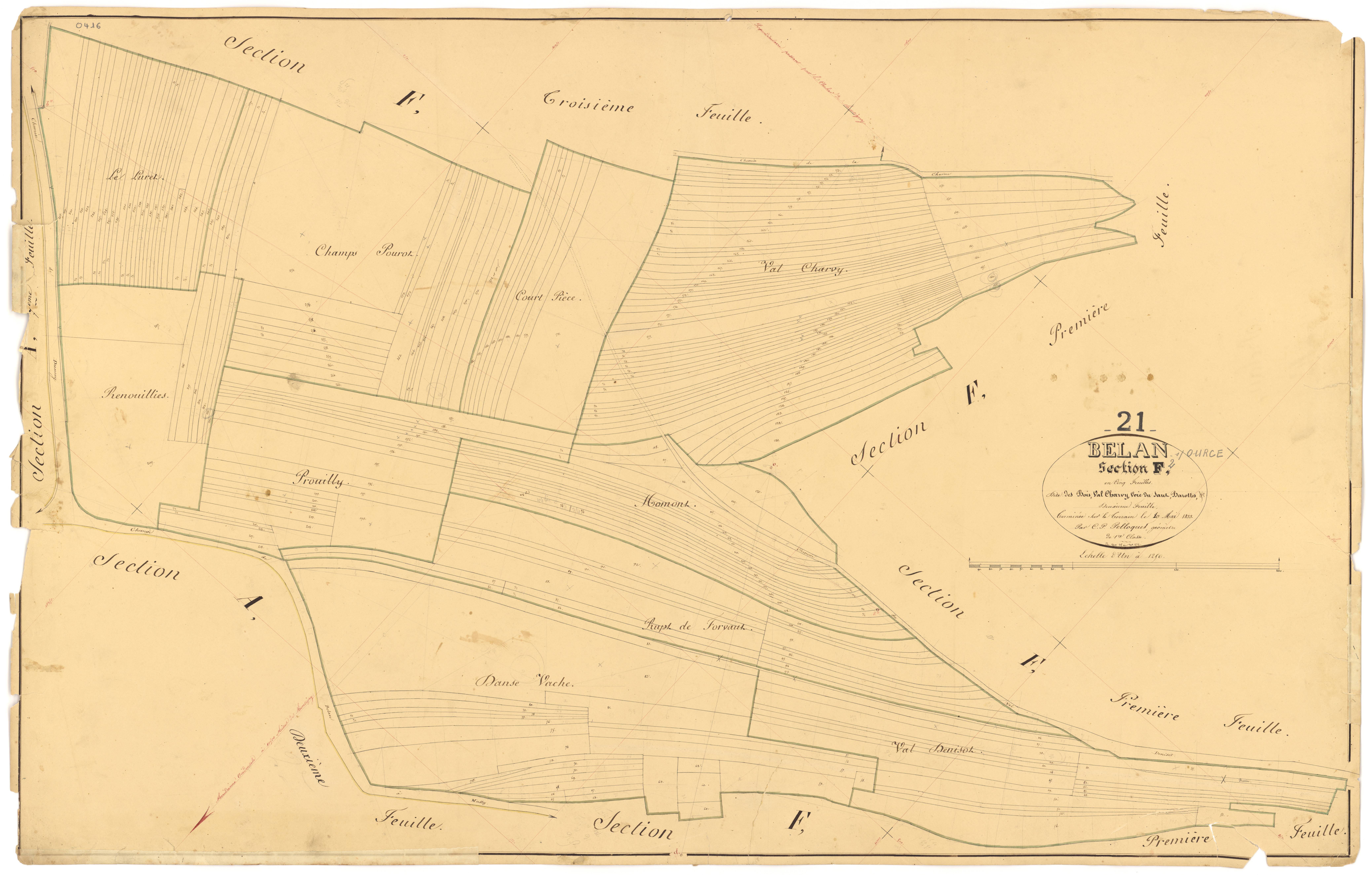 Belan-sur-Ource - Section F2 - 3 P PLAN 61/23