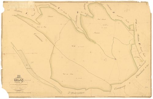 Belan-sur-Ource - Section F1 - 3 P PLAN 61/22