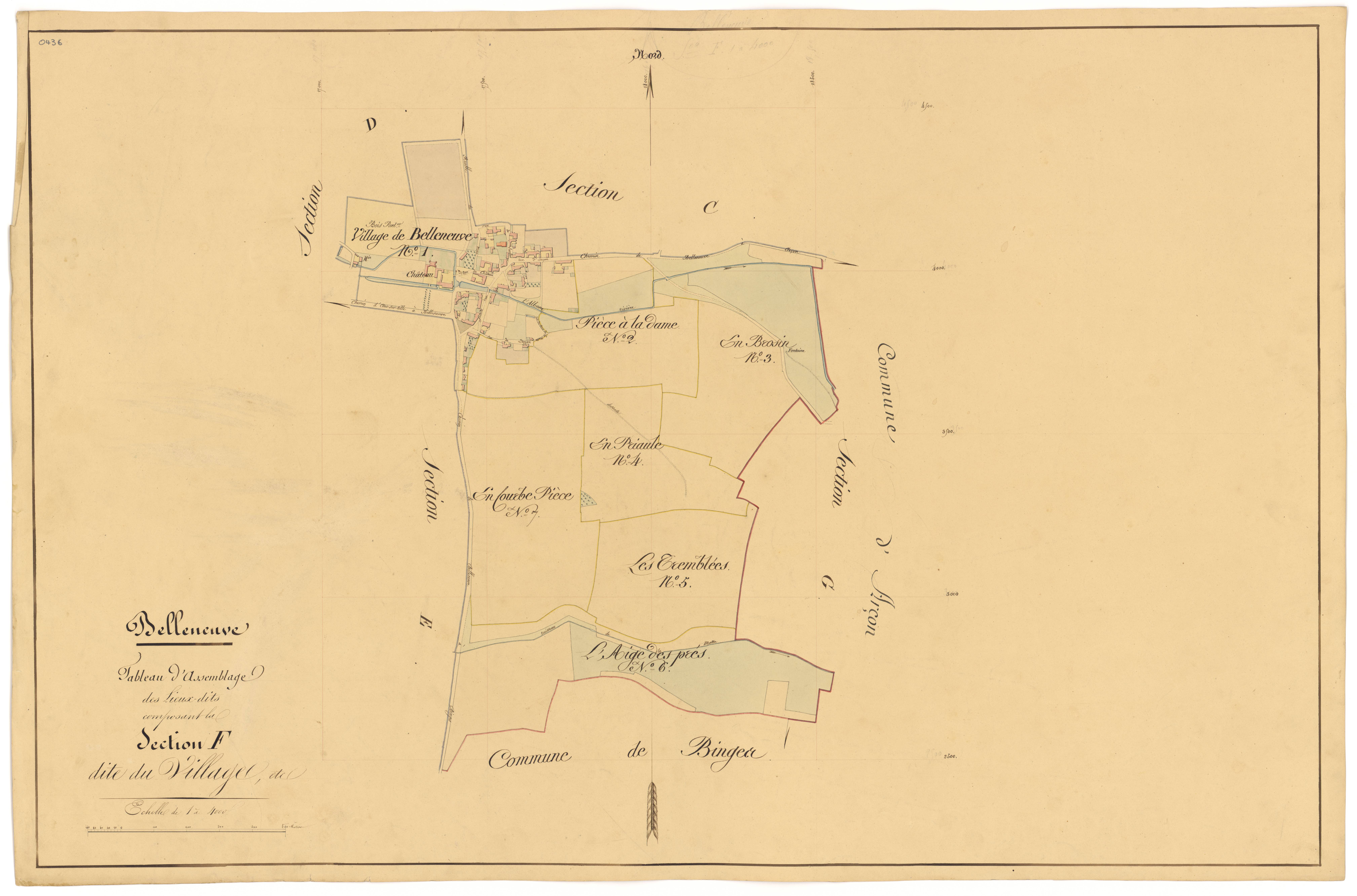 Belleneuve - Section F (tableau d'assemblage) - 3 P PLAN 63/14
