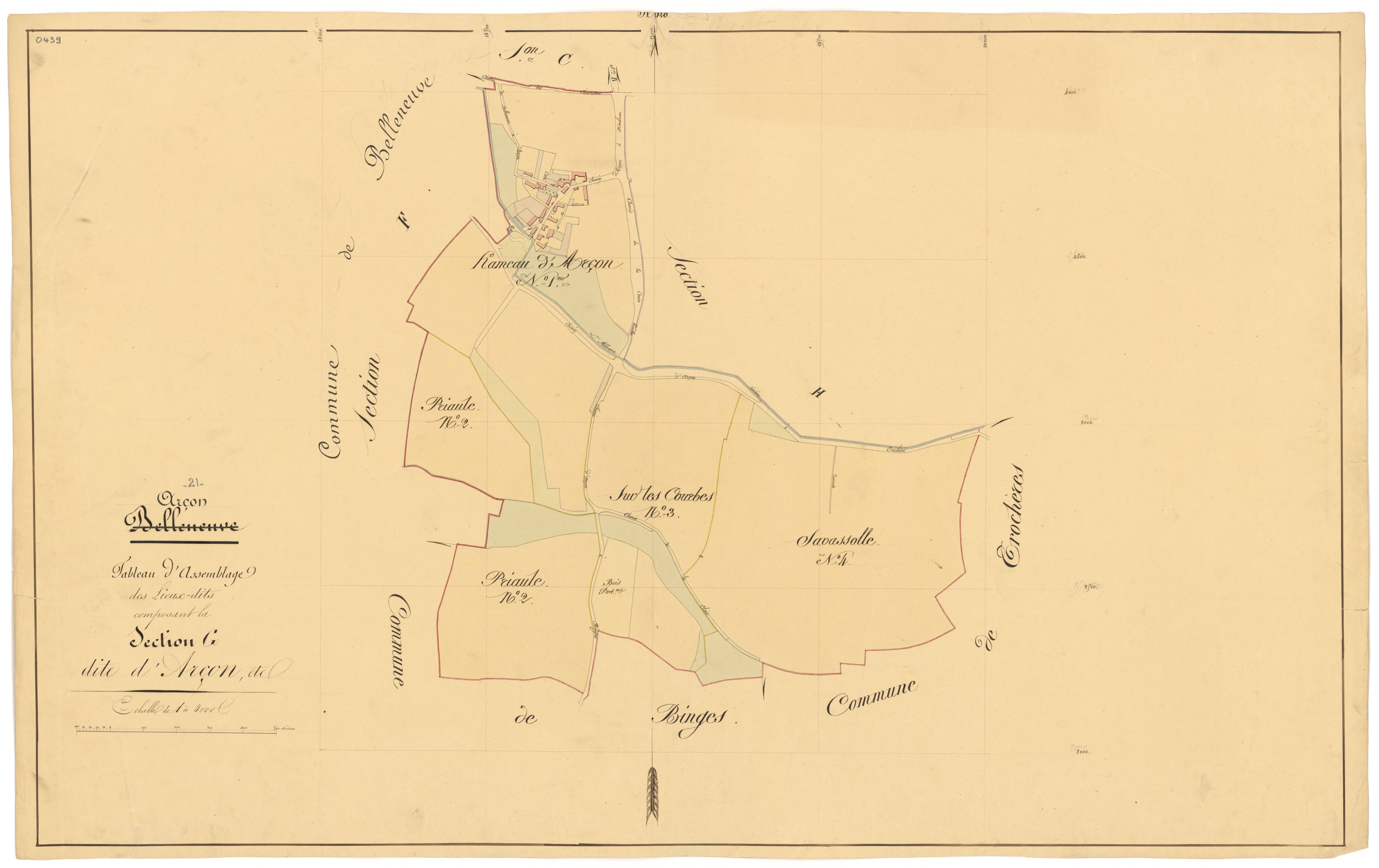 Belleneuve - Section G (tableau d'assemblage) - 3 P PLAN 63/17