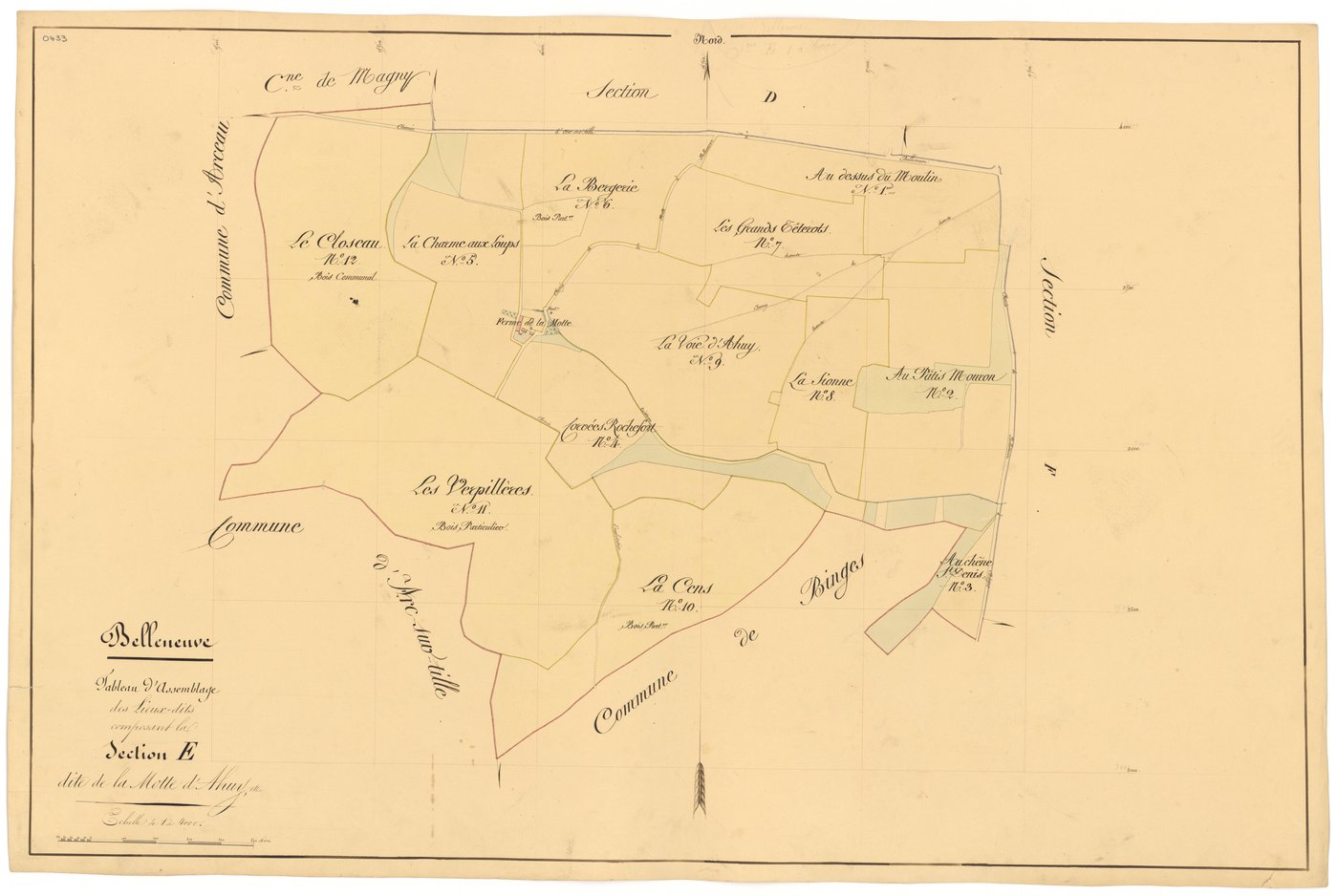 Belleneuve - Section E (tableau d'assemblage) - 3 P PLAN 63/11