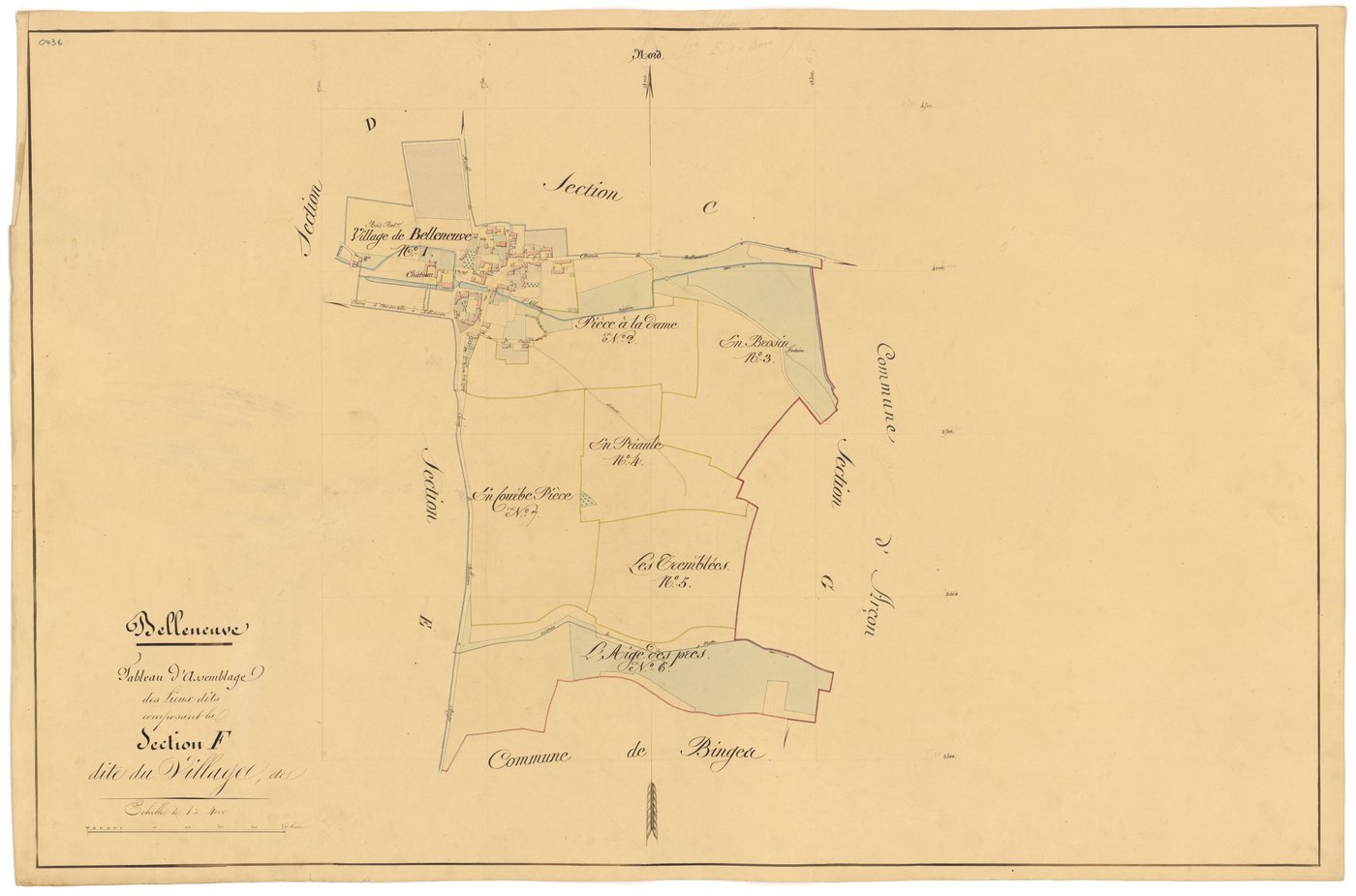 Belleneuve - Section F (tableau d'assemblage) - 3 P PLAN 63/14