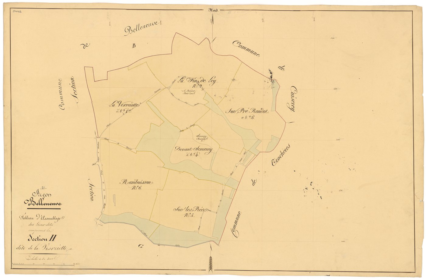 Belleneuve - Section H (tableau d'assemblage) - 3 P PLAN 63/20