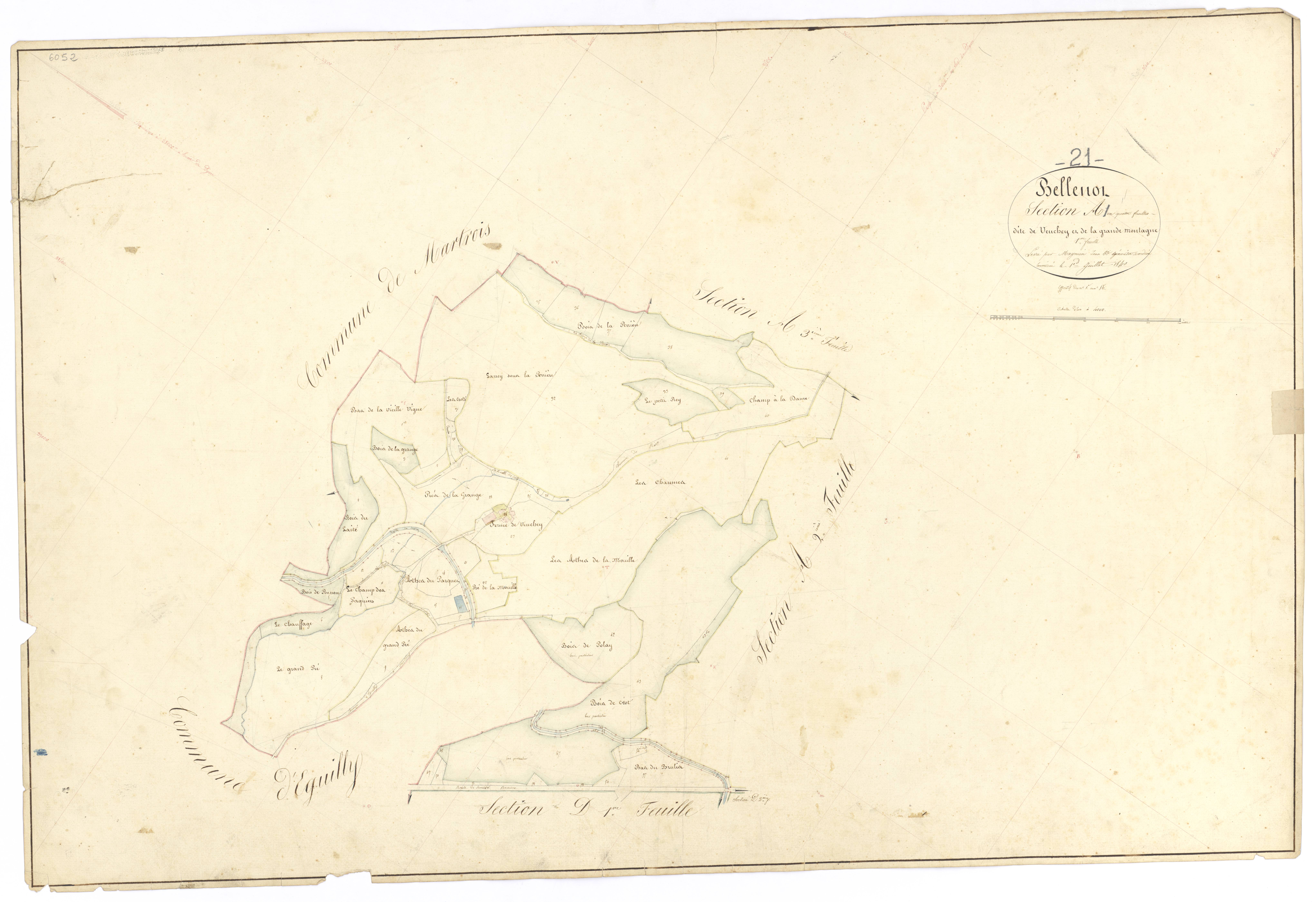 Bellenot-sous-Pouilly - Section A1 - 3 P PLAN 64/2
