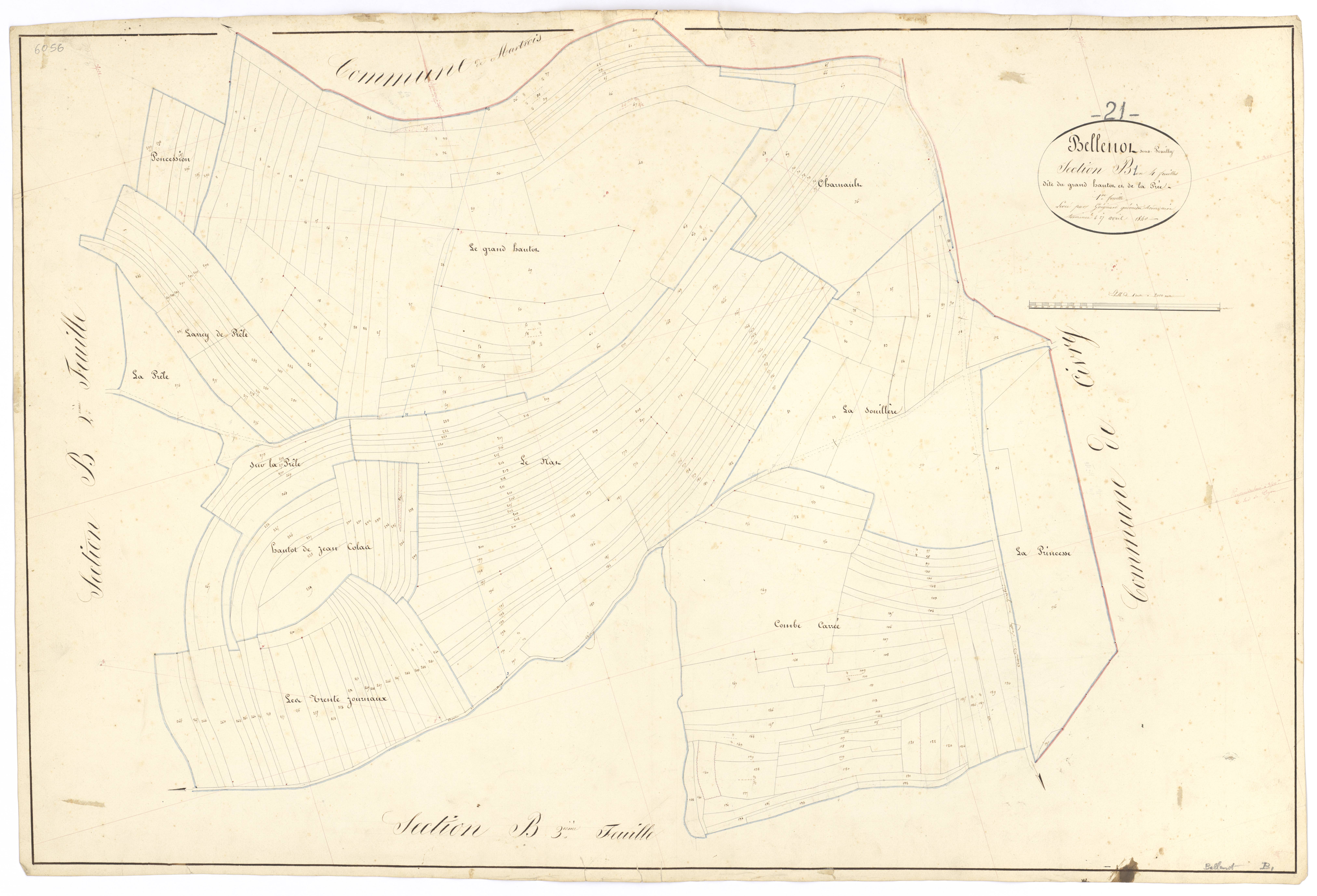 Bellenot-sous-Pouilly - Section B1 - 3 P PLAN 64/6