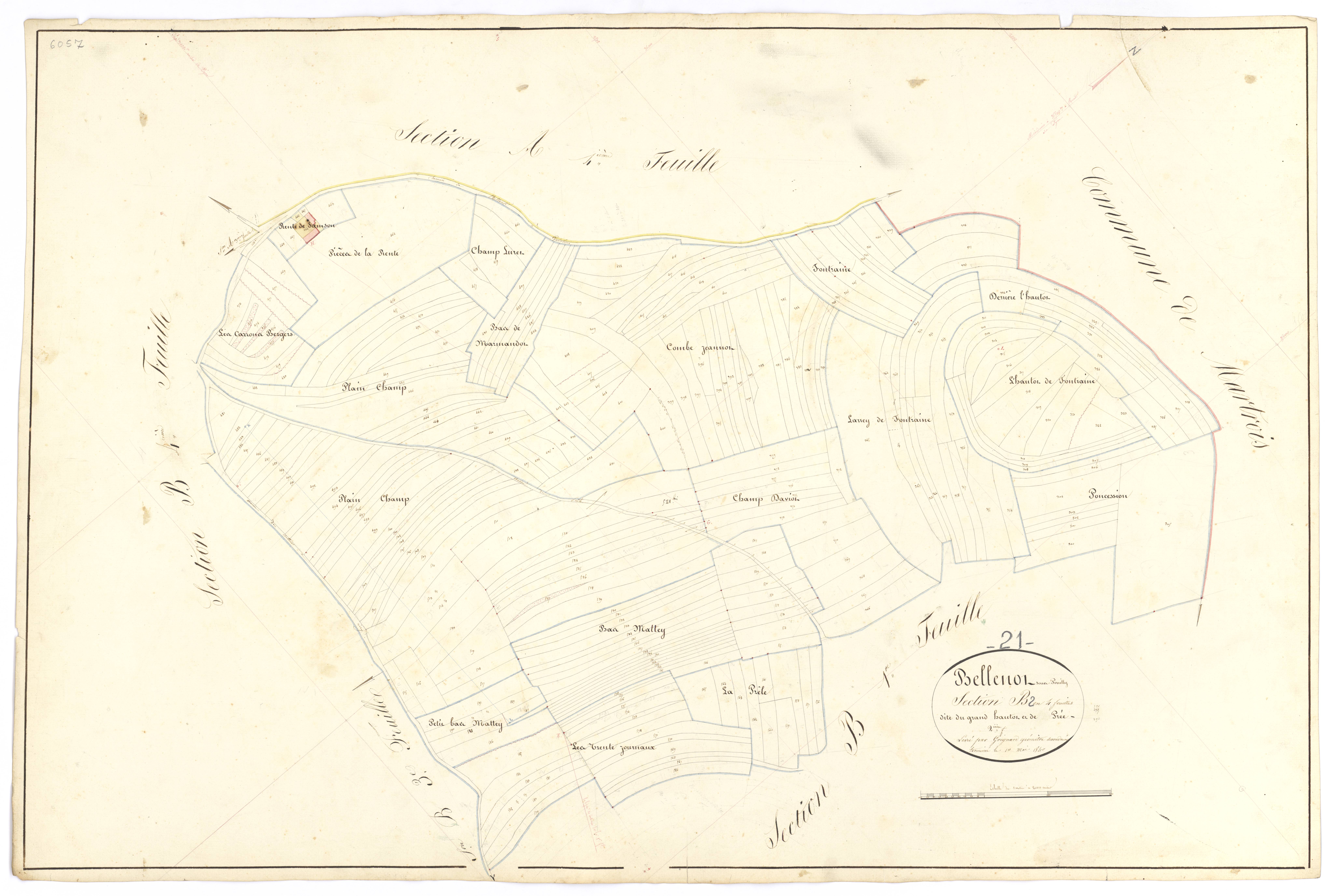 Bellenot-sous-Pouilly - Section B2 - 3 P PLAN 64/7