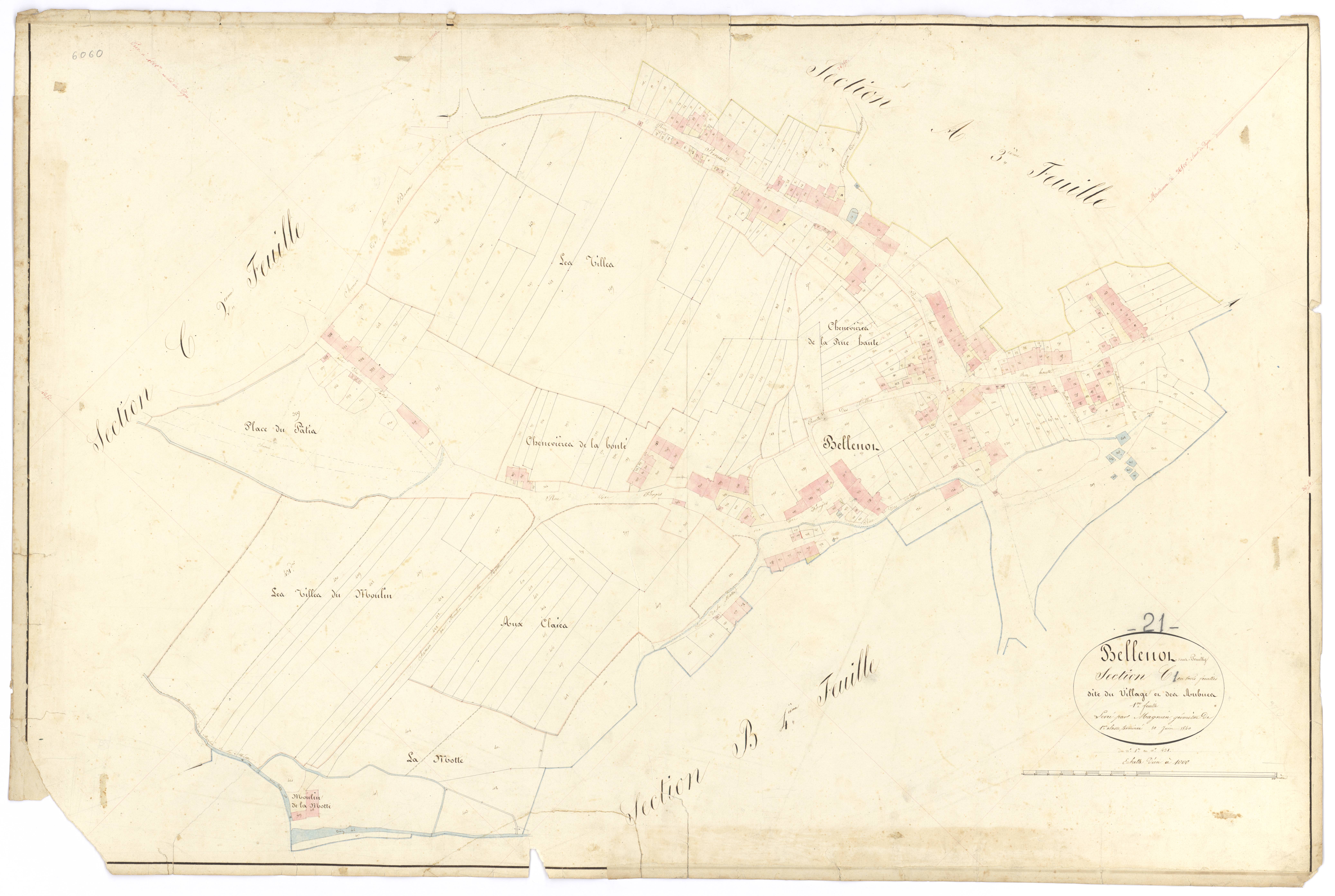 Bellenot-sous-Pouilly - Section C1 - 3 P PLAN 64/10