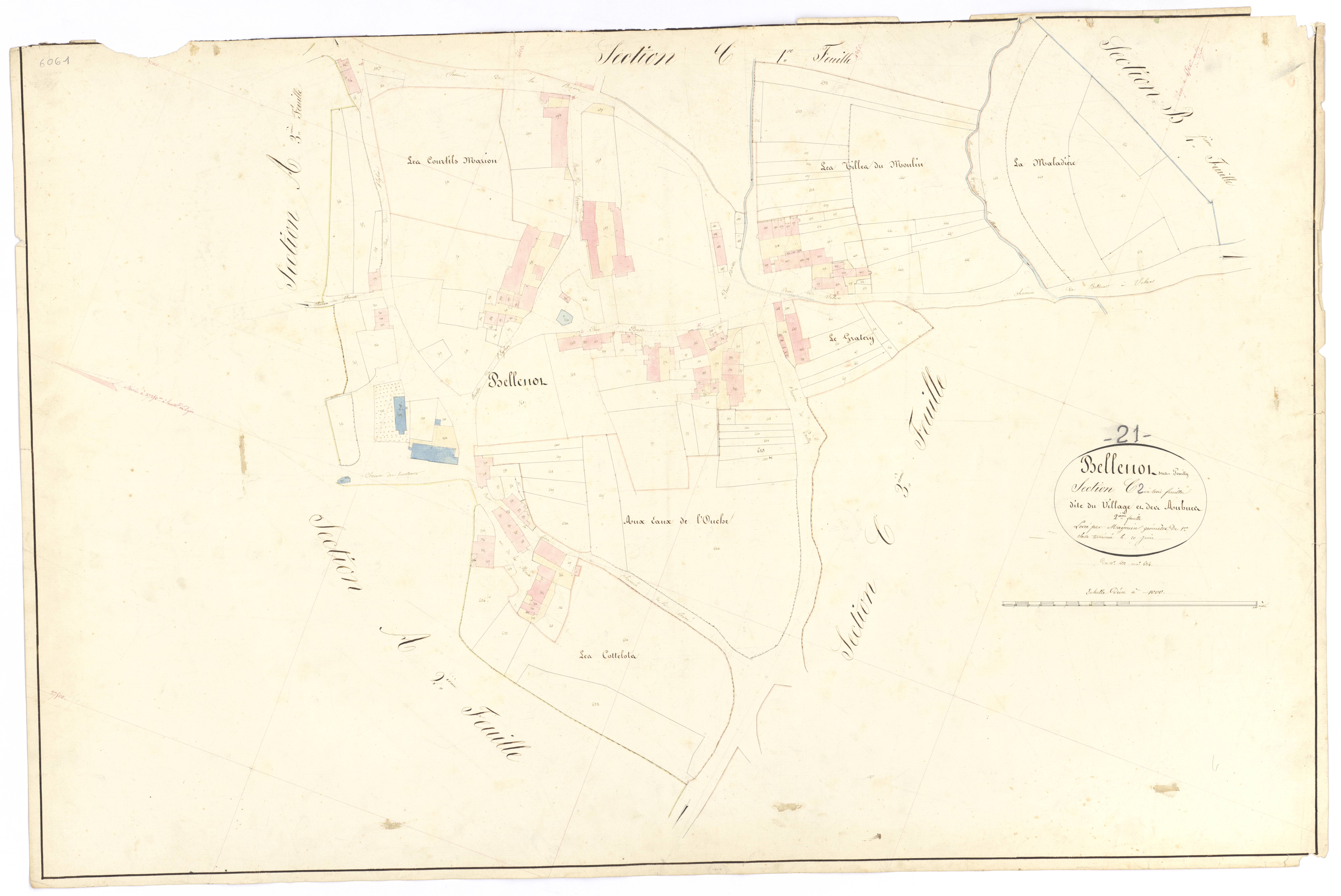 Bellenot-sous-Pouilly - Section C2 - 3 P PLAN 64/11