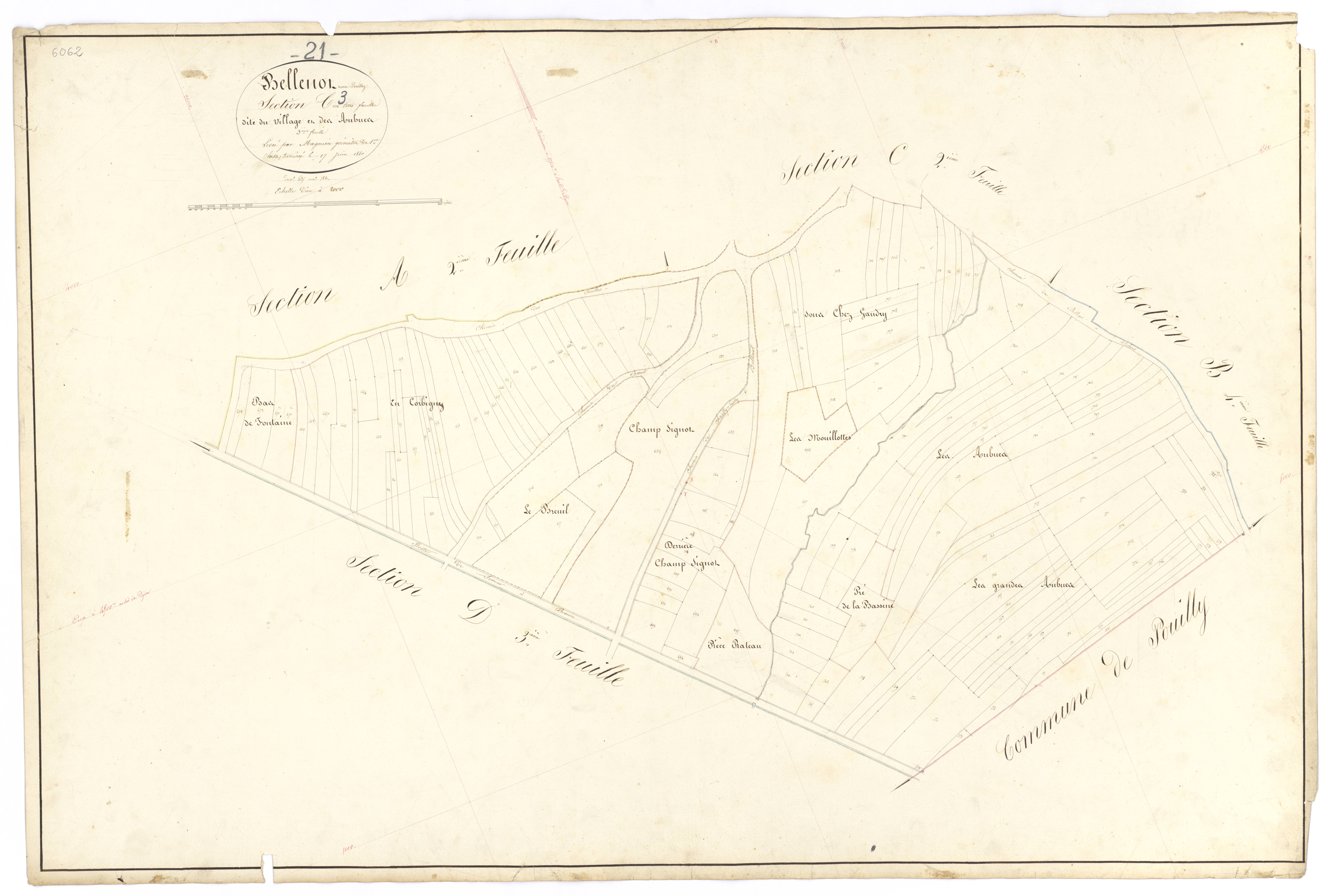 Bellenot-sous-Pouilly - Section C3 - 3 P PLAN 64/12