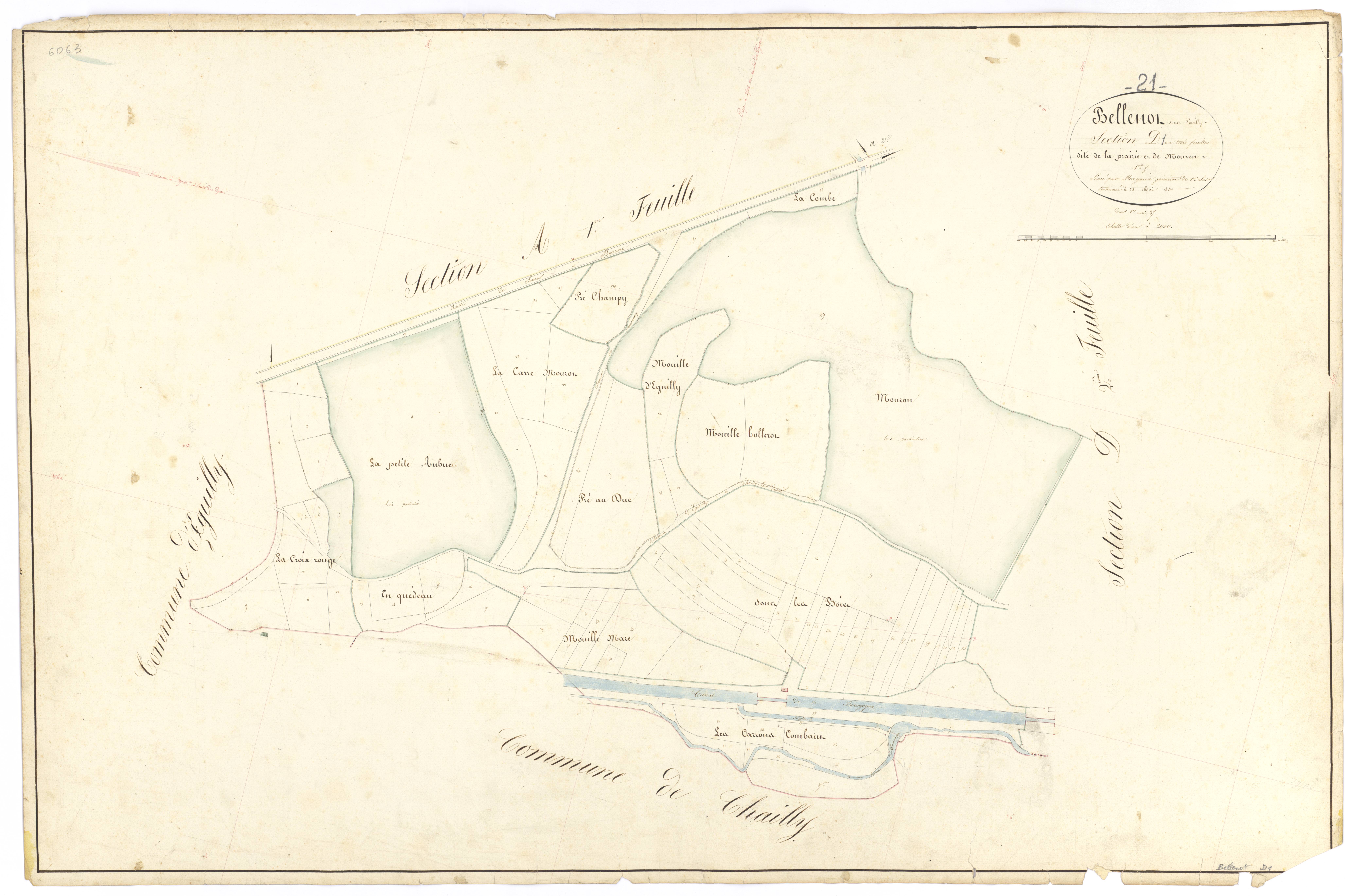 Bellenot-sous-Pouilly - Section D1 - 3 P PLAN 64/13