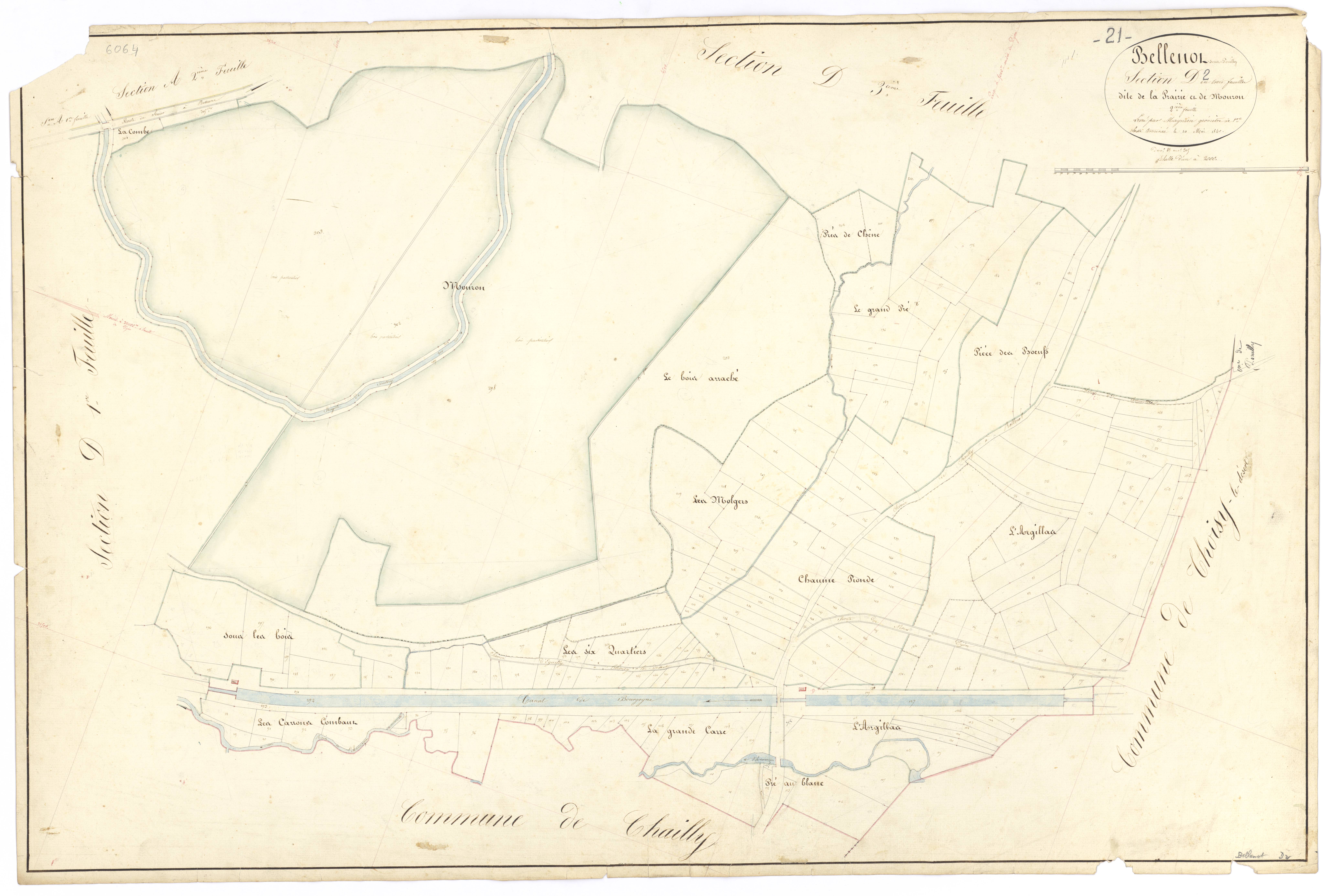 Bellenot-sous-Pouilly - Section D2 - 3 P PLAN 64/14