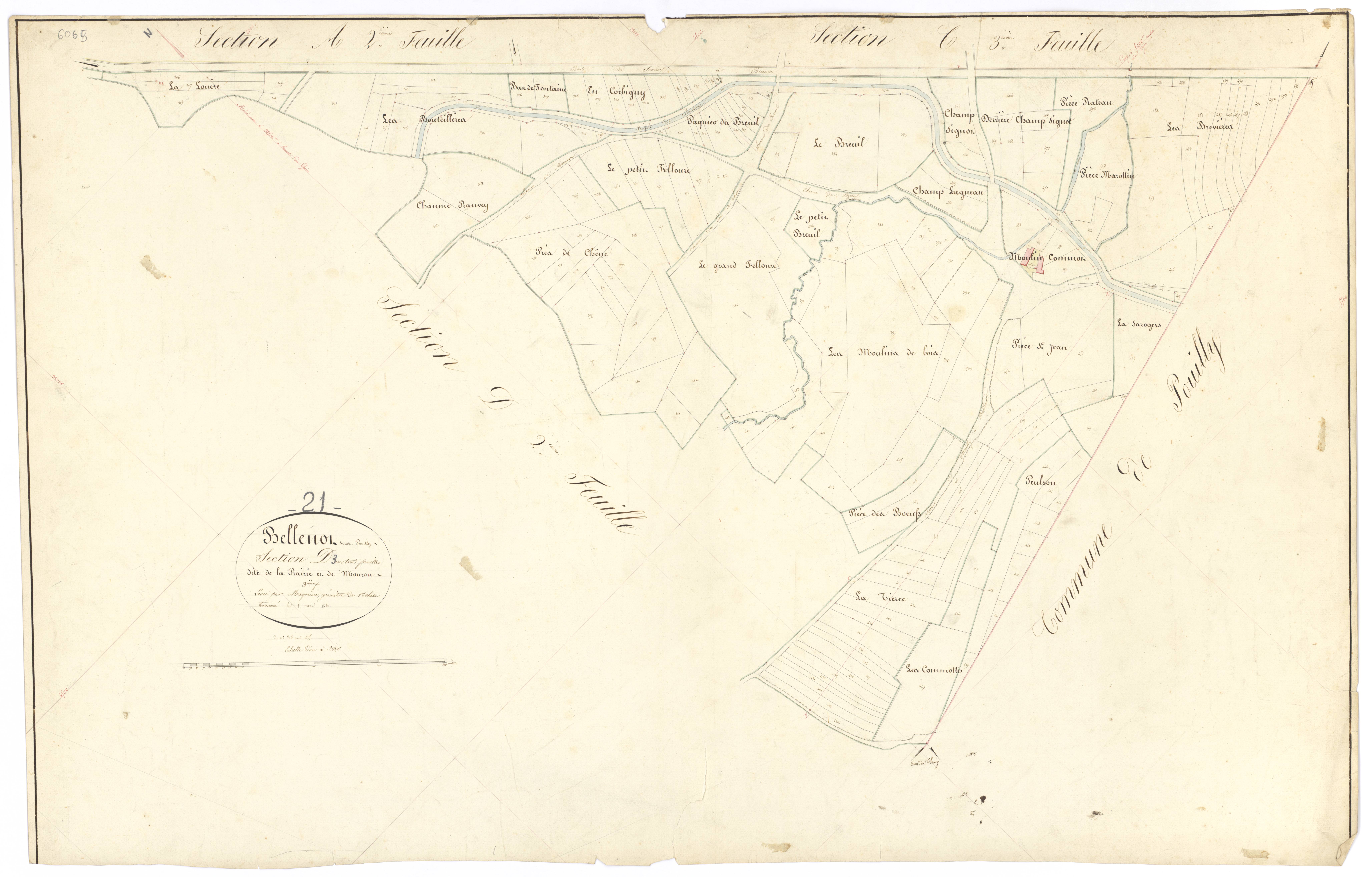 Bellenot-sous-Pouilly - Section D3 - 3 P PLAN 64/15