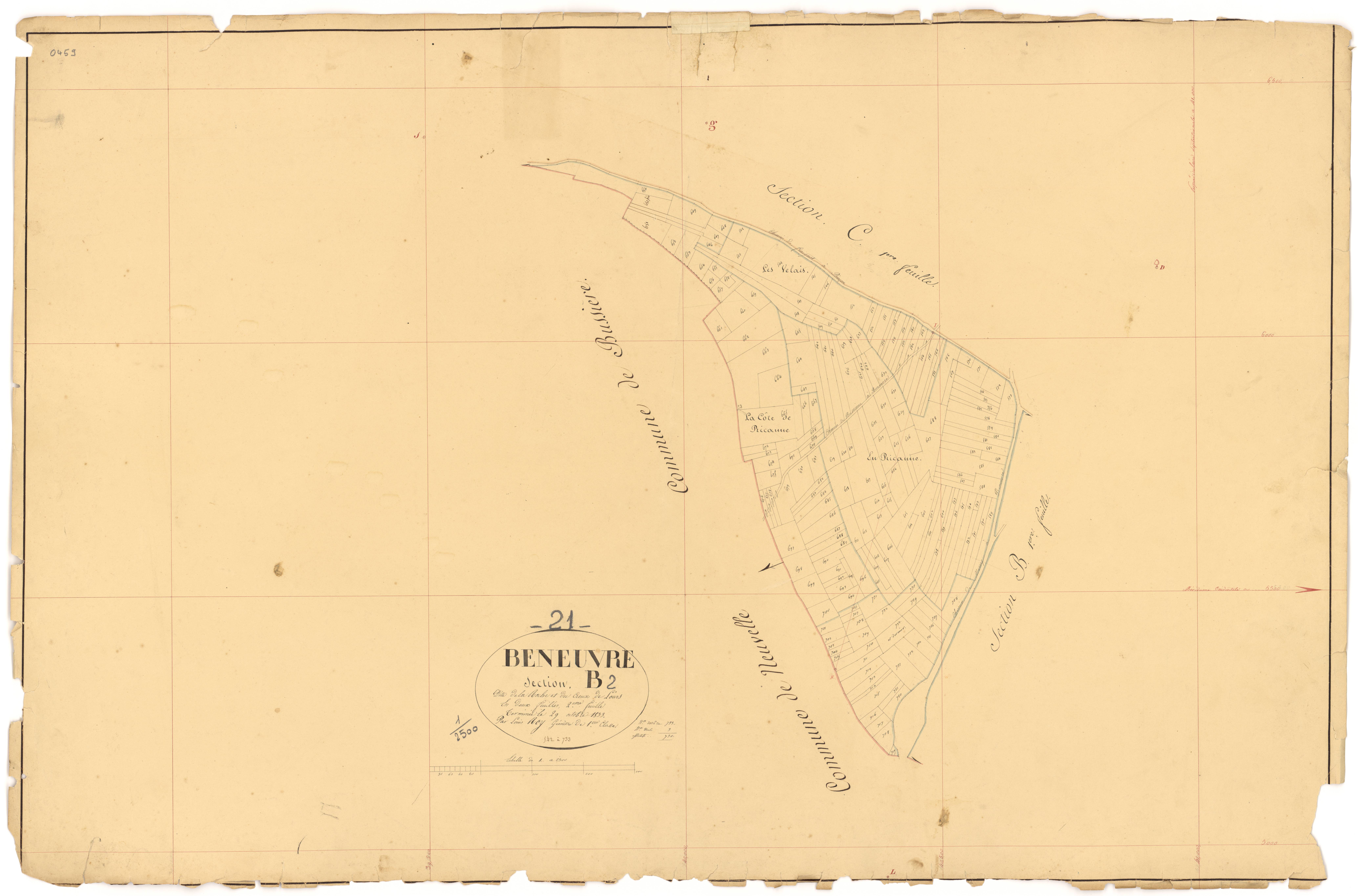 Beneuvre - Section B2 - 3 P PLAN 66/5