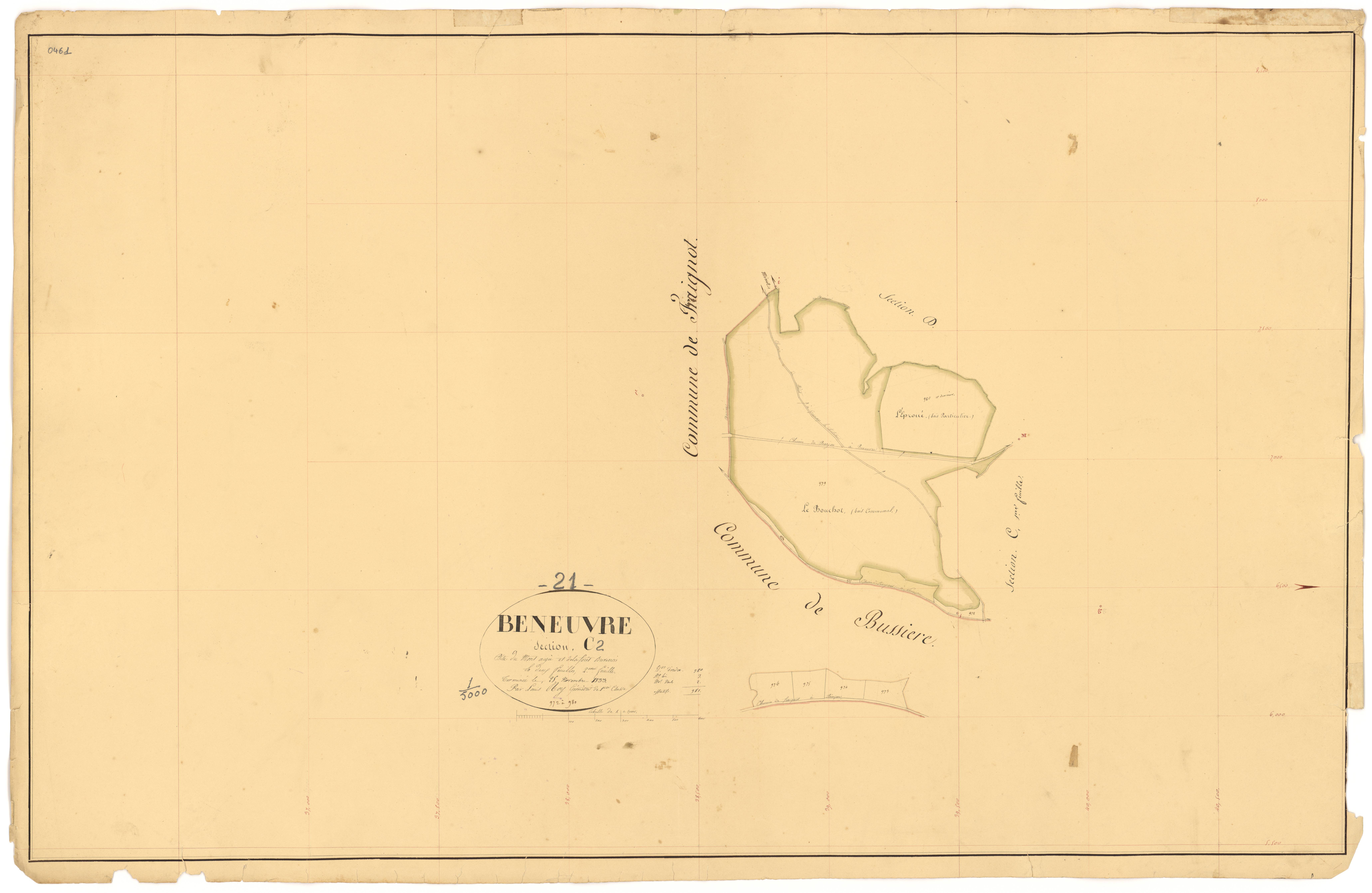 Beneuvre - Section C2 - 3 P PLAN 66/7