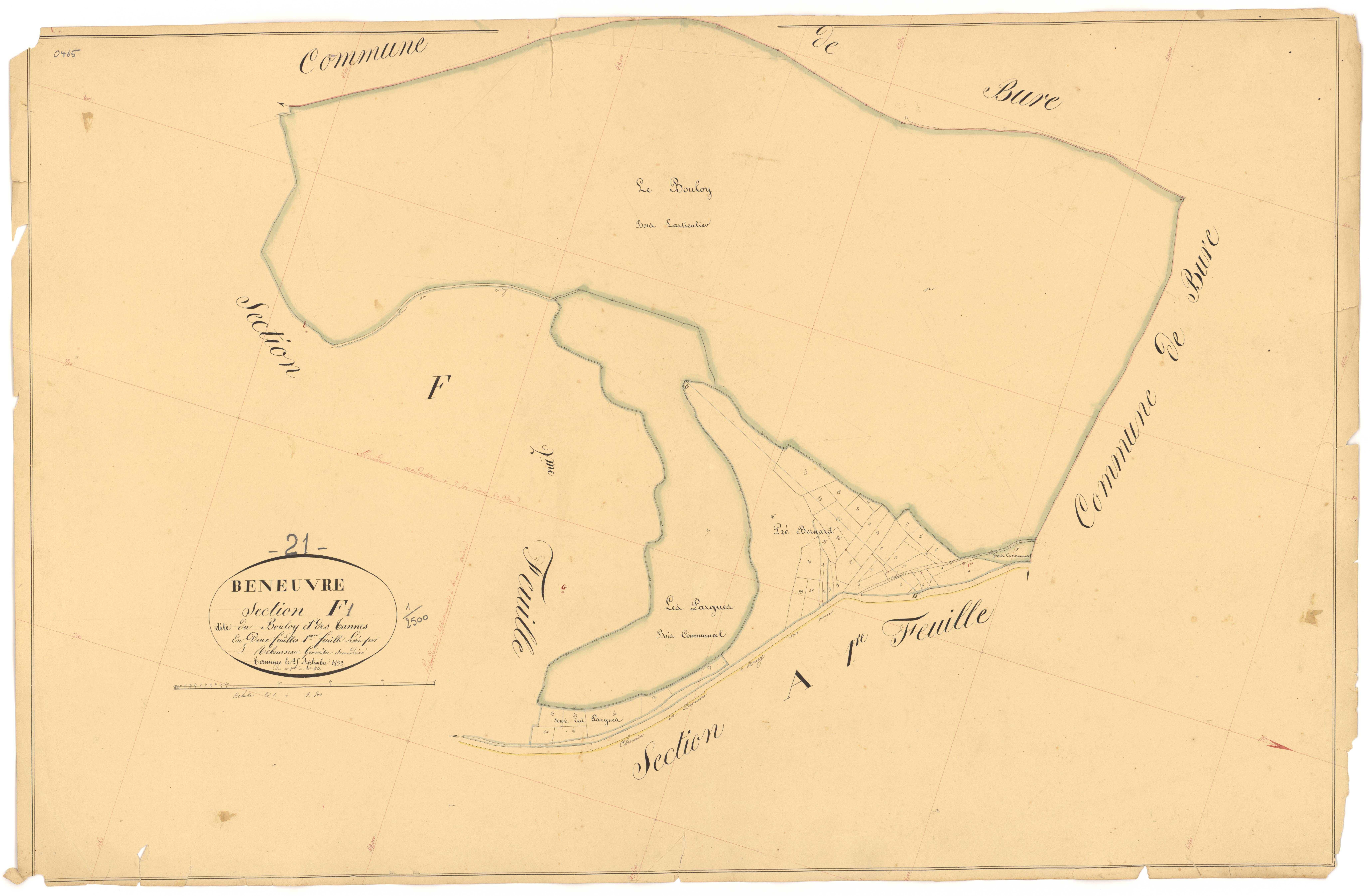 Beneuvre - Section F1 - 3 P PLAN 66/11