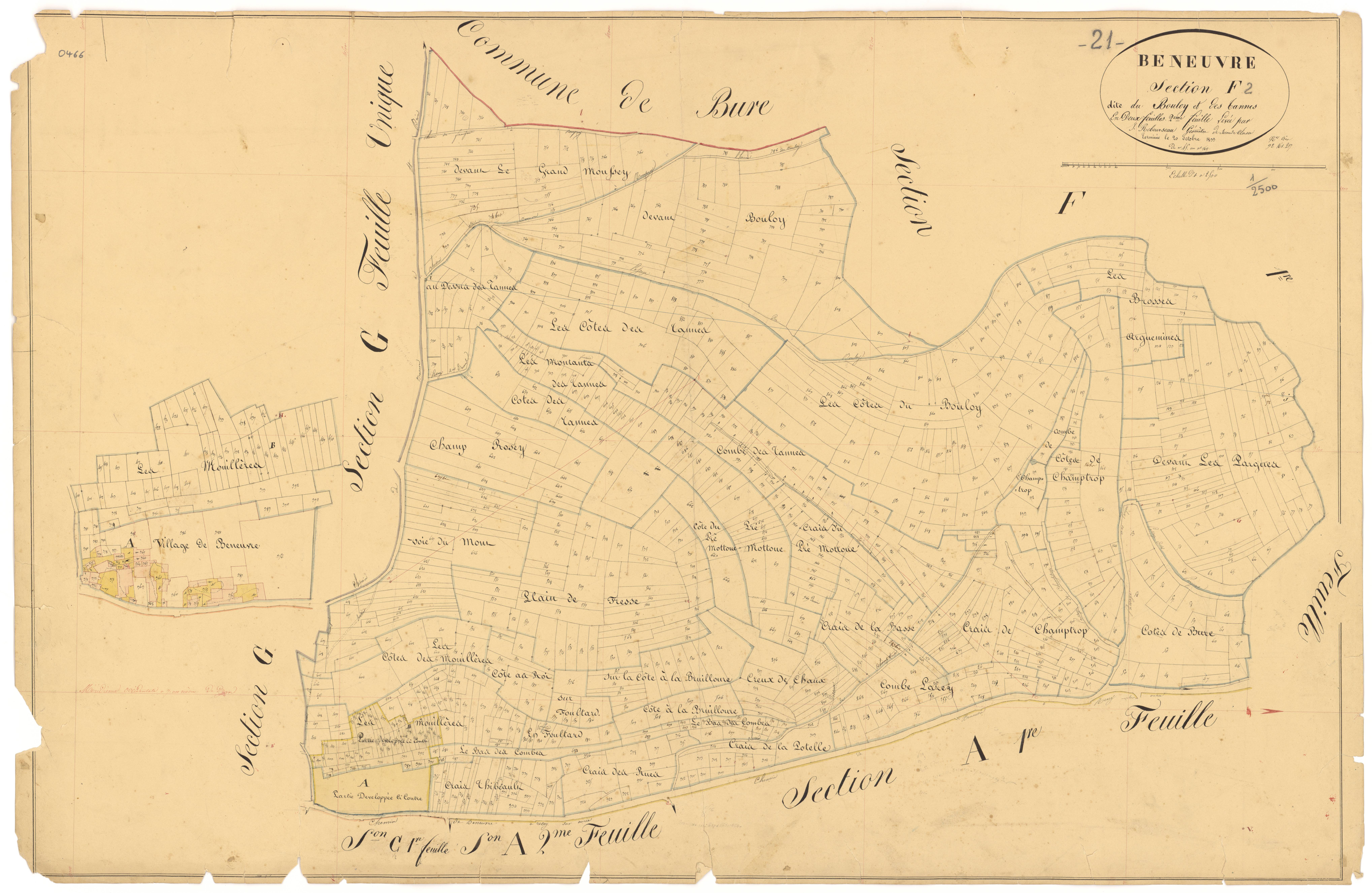 Beneuvre - Section F2 - 3 P PLAN 66/12