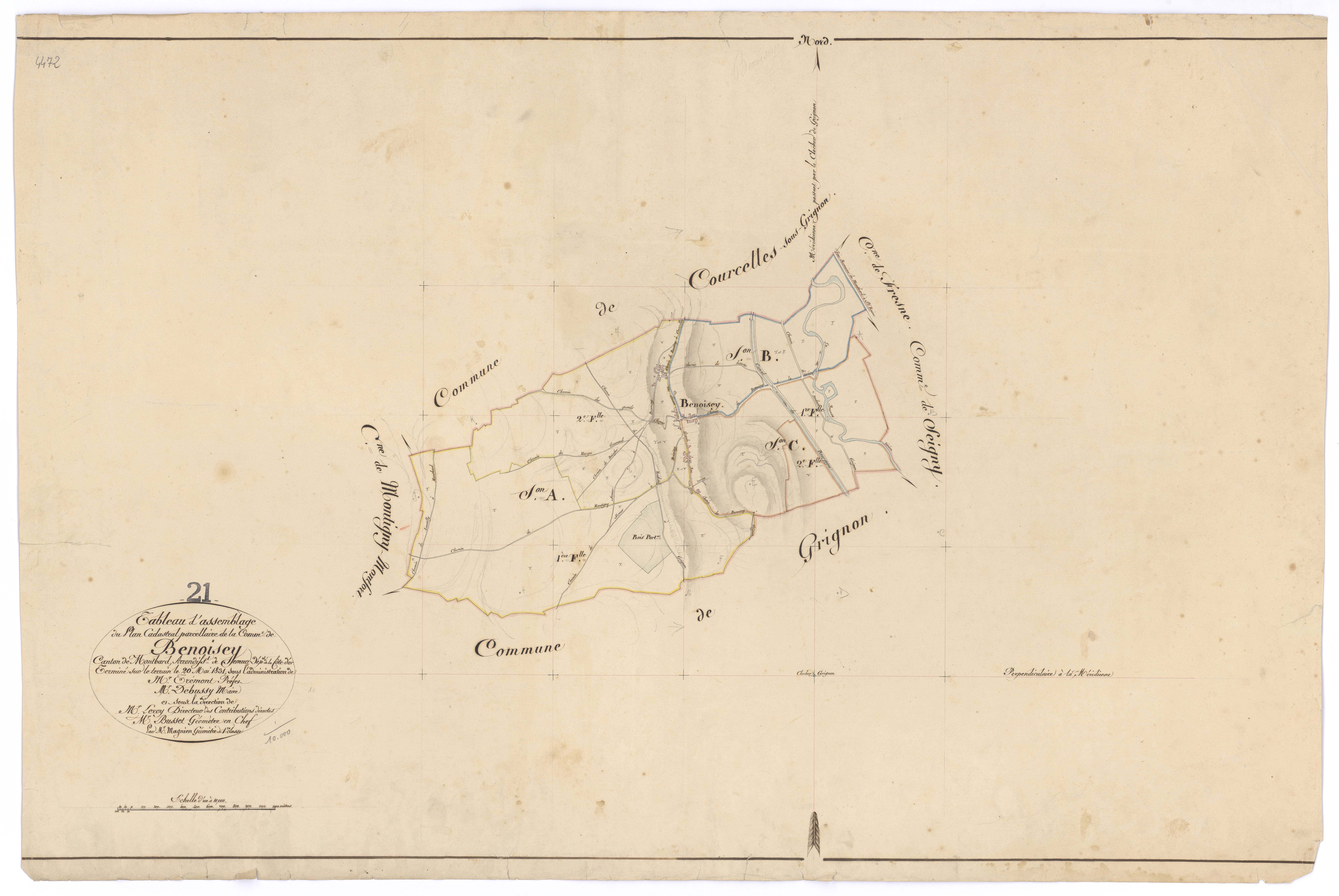 Benoisey - Tableau d'assemblage - 3 P PLAN 67/1