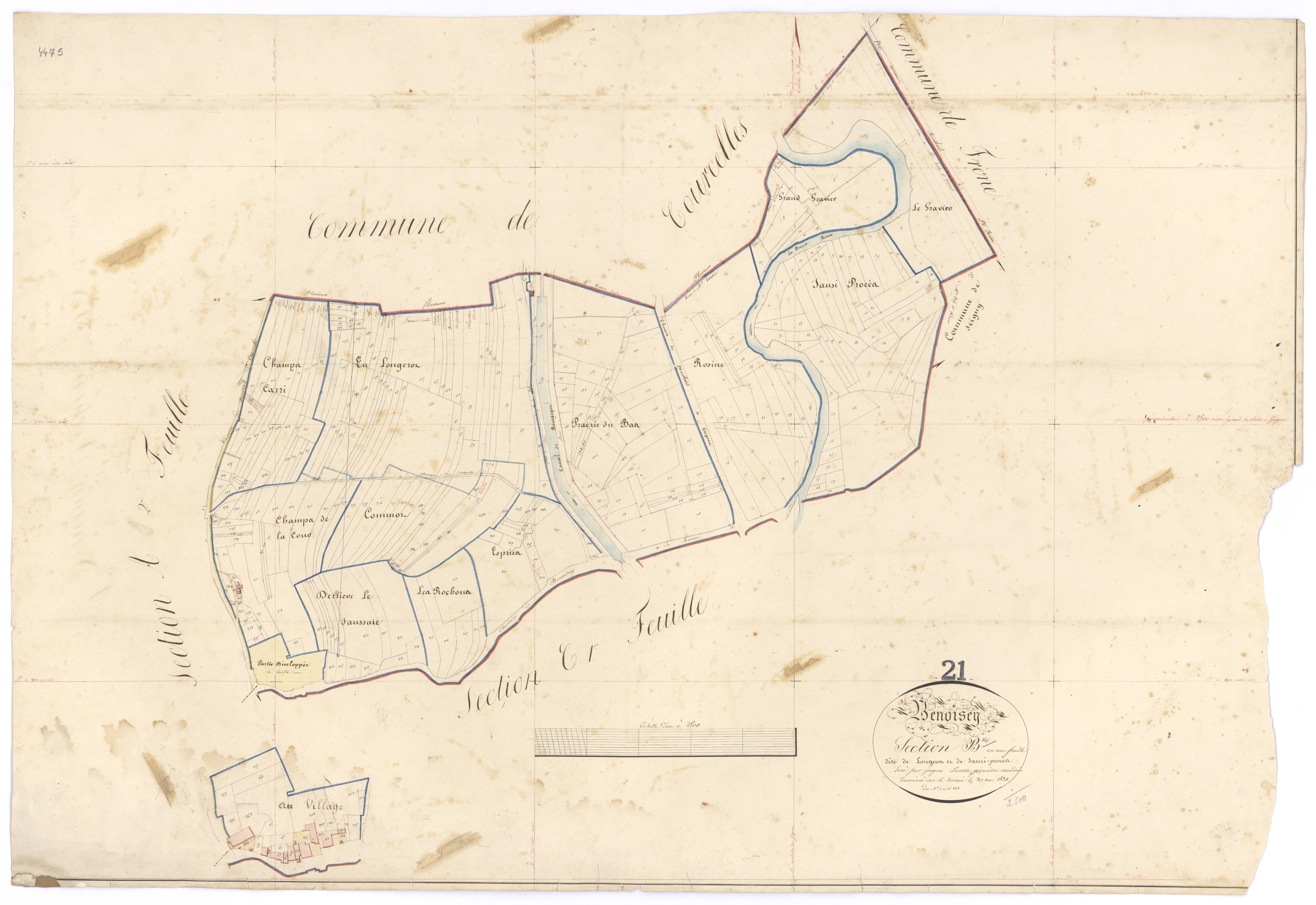 Benoisey - Section B - 3 P PLAN 67/4