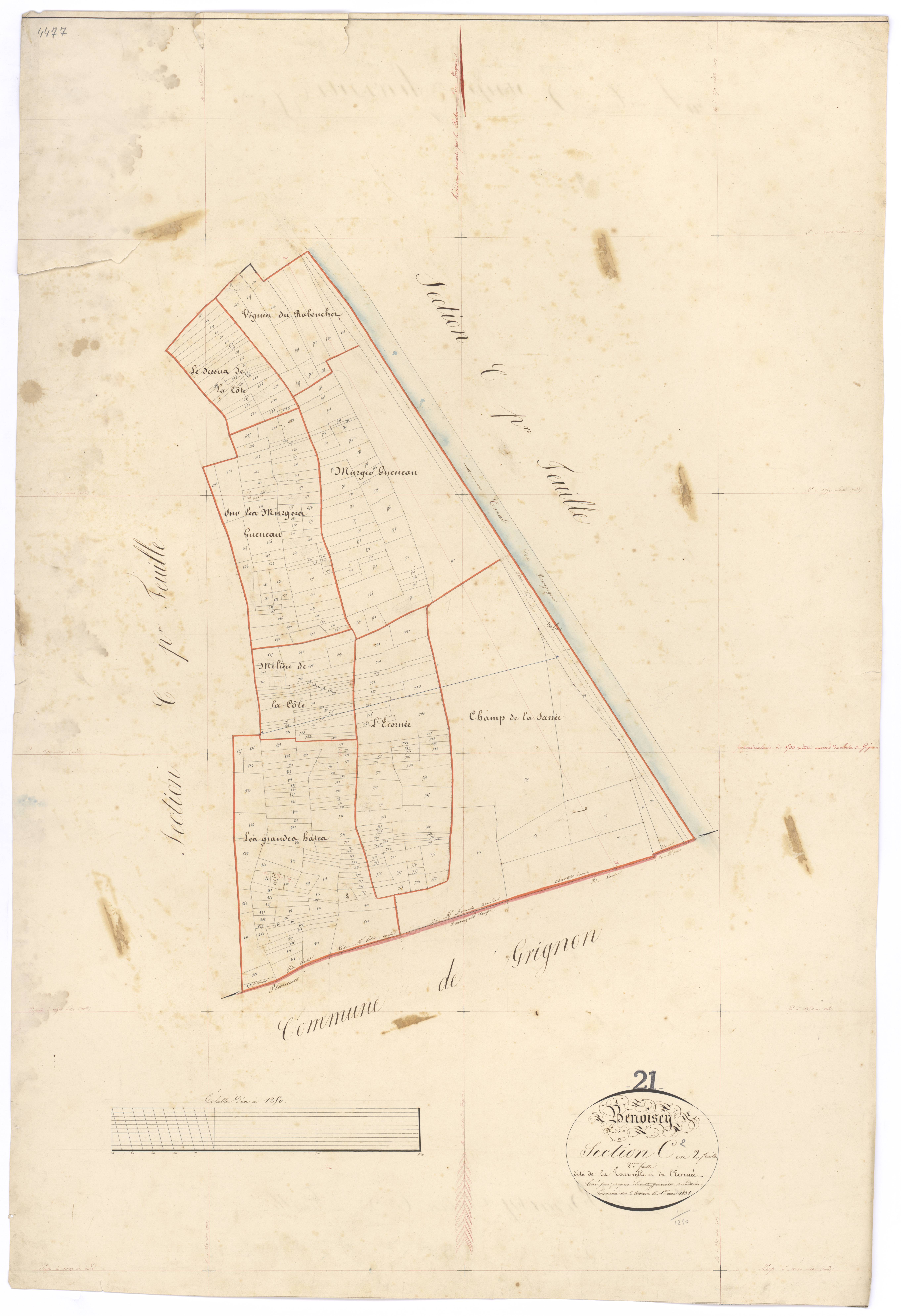 Benoisey - Section C2 - 3 P PLAN 67/6