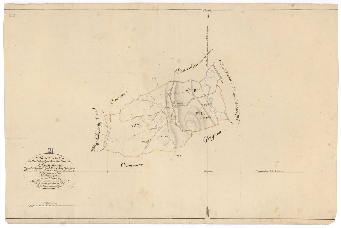 Benoisey - Tableau d'assemblage - 3 P PLAN 67/1