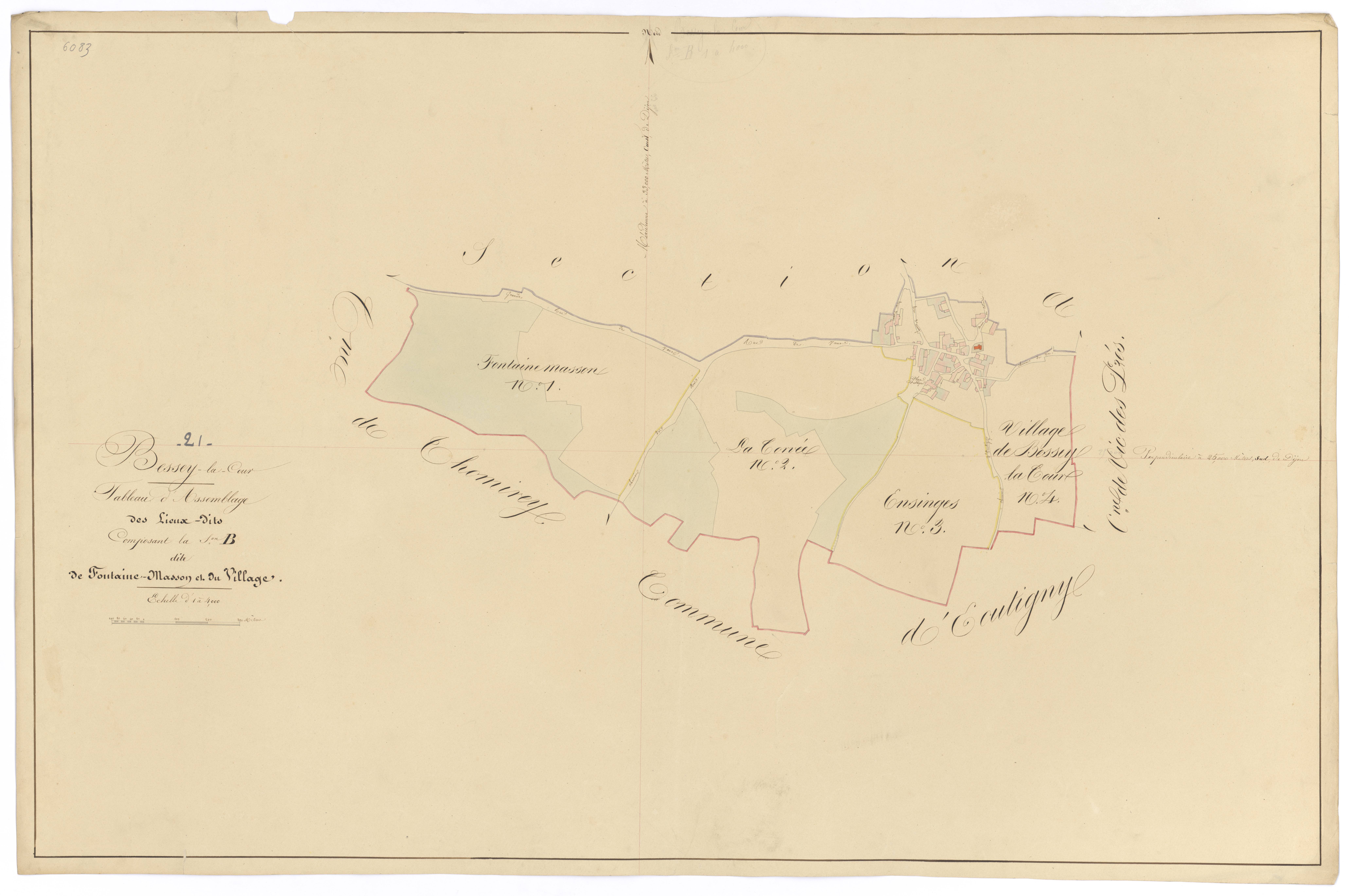 Bessey-la-Cour - Section B (tableau d'assemblage) - 3 P PLAN 69/6