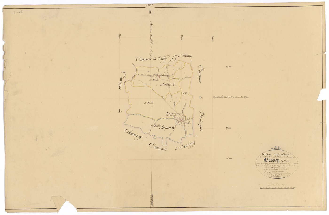 Bessey-la-Cour - Tableau d'assemblage - 3 P PLAN 69/1