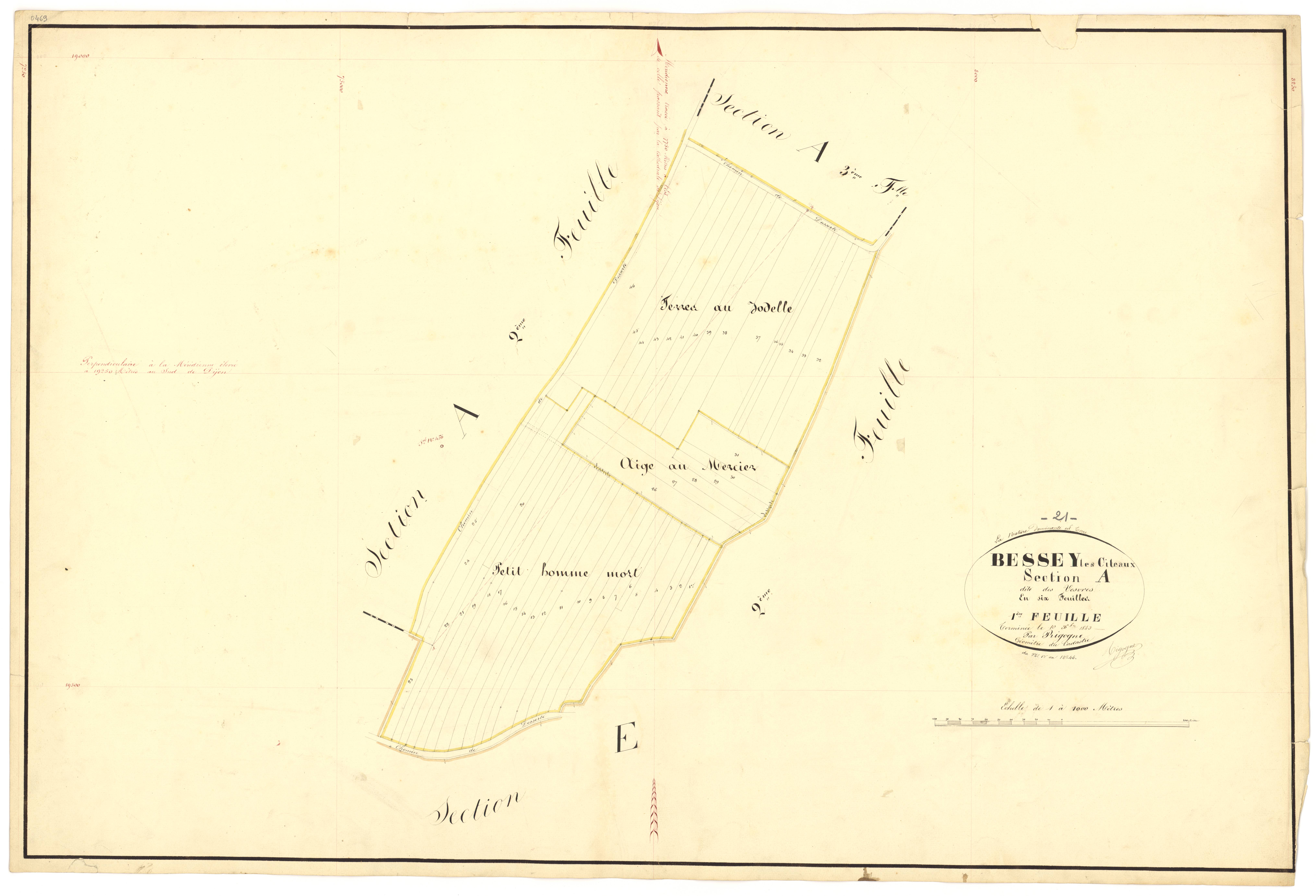Bessey-lès-Cîteaux - Section A1 - 3 P PLAN 70/2