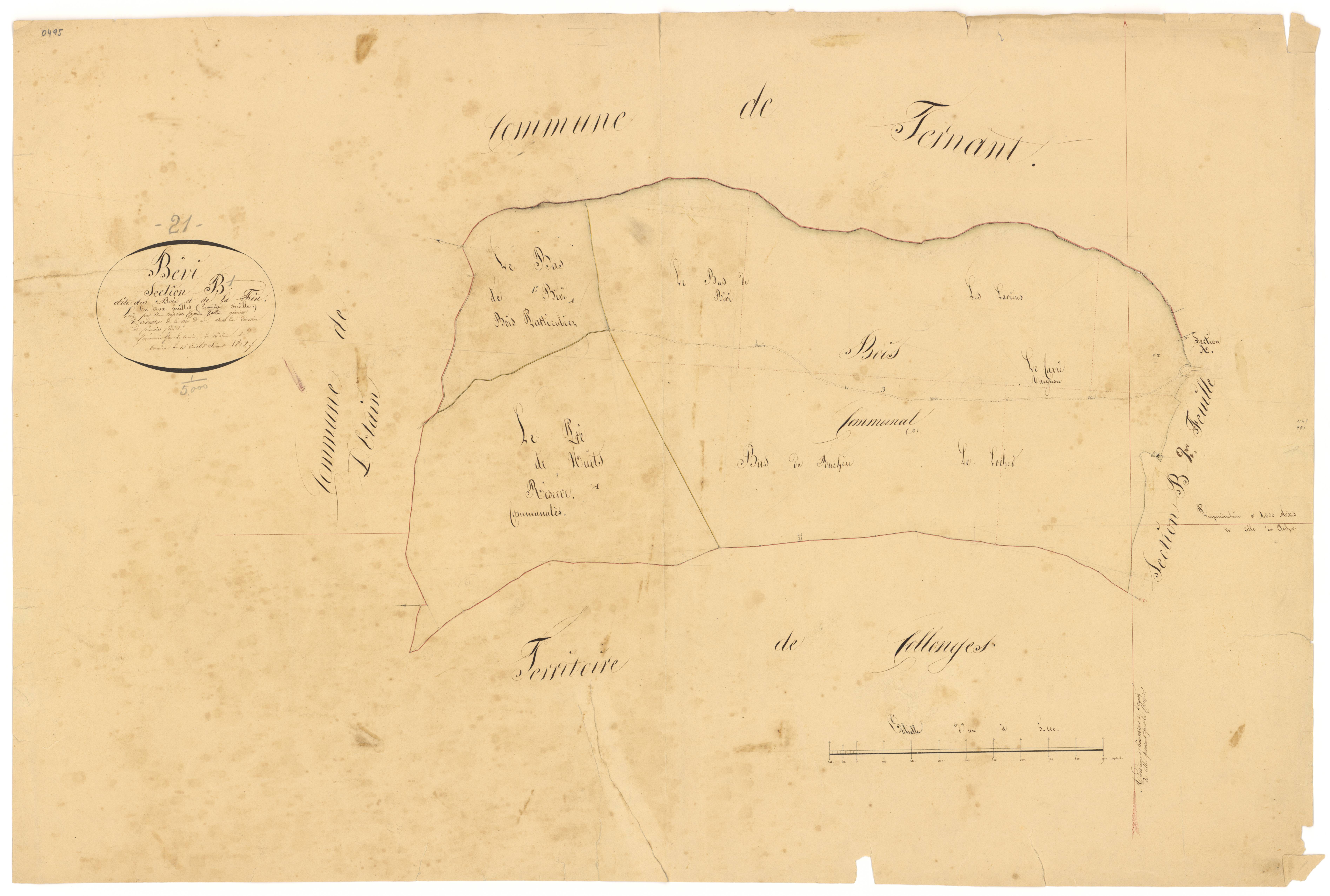 Bévy - Section B1 - 3 P PLAN 73/3