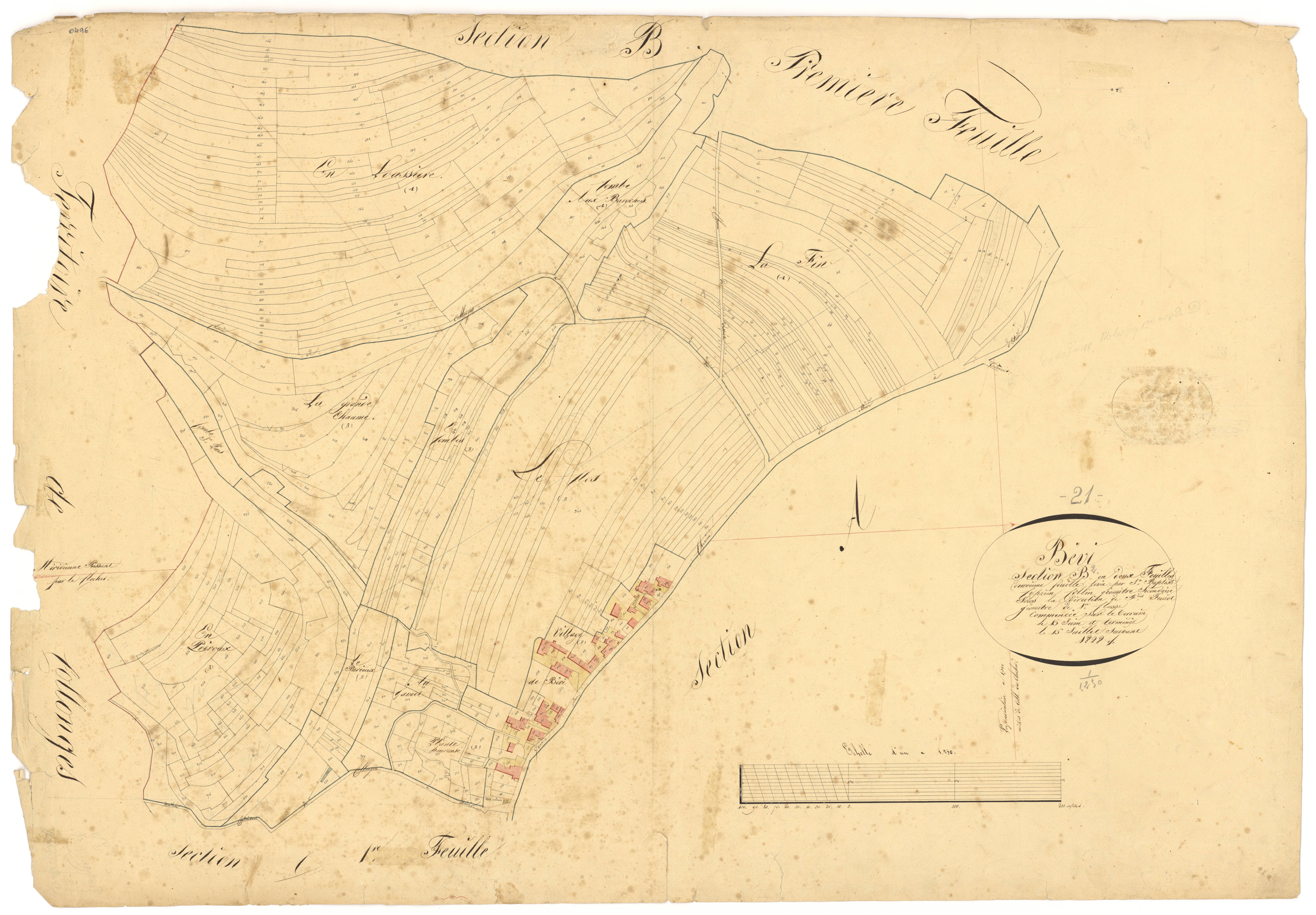Bévy - Section B2 - 3 P PLAN 73/4