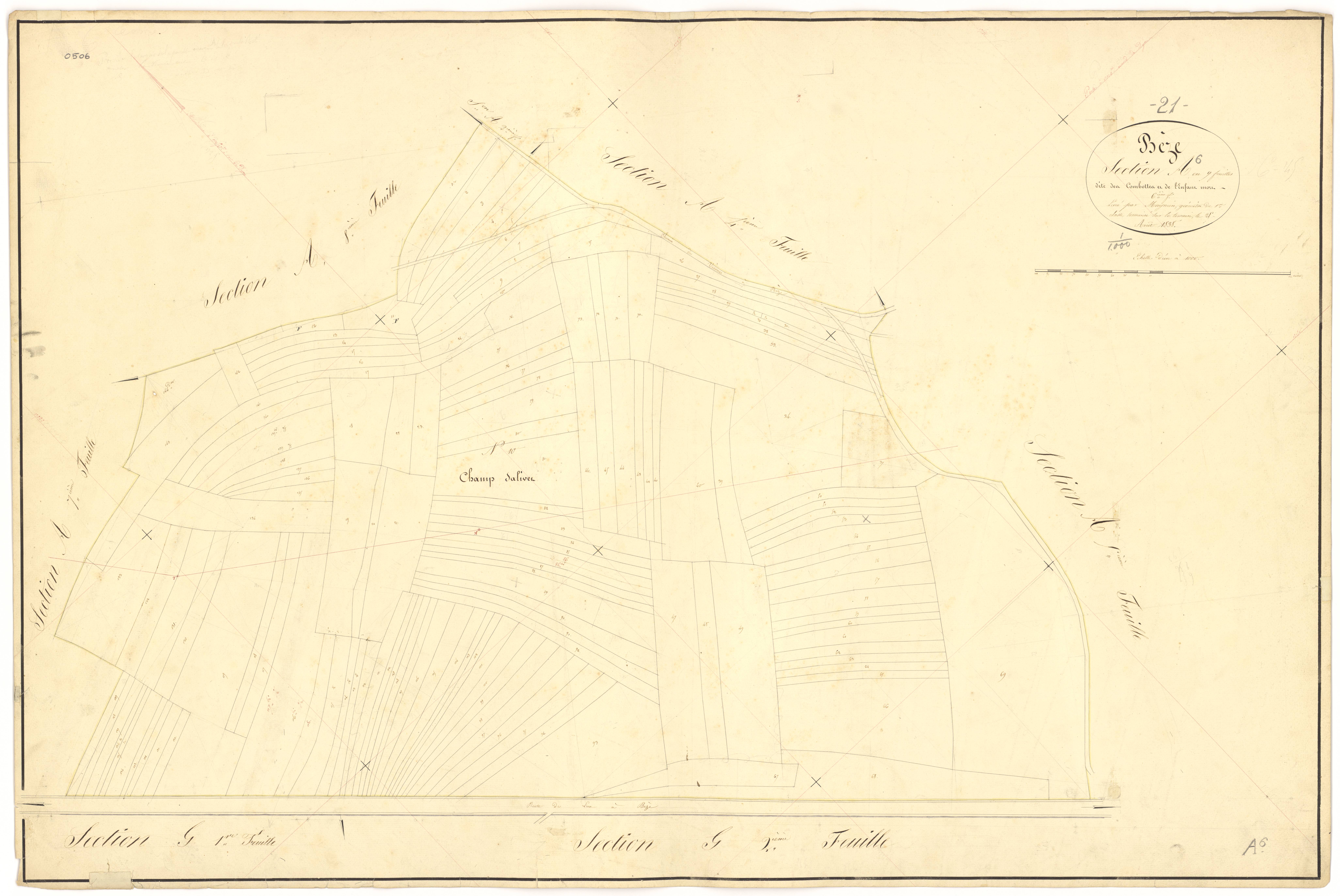 Bèze - Section A6 - 3 P PLAN 74/8