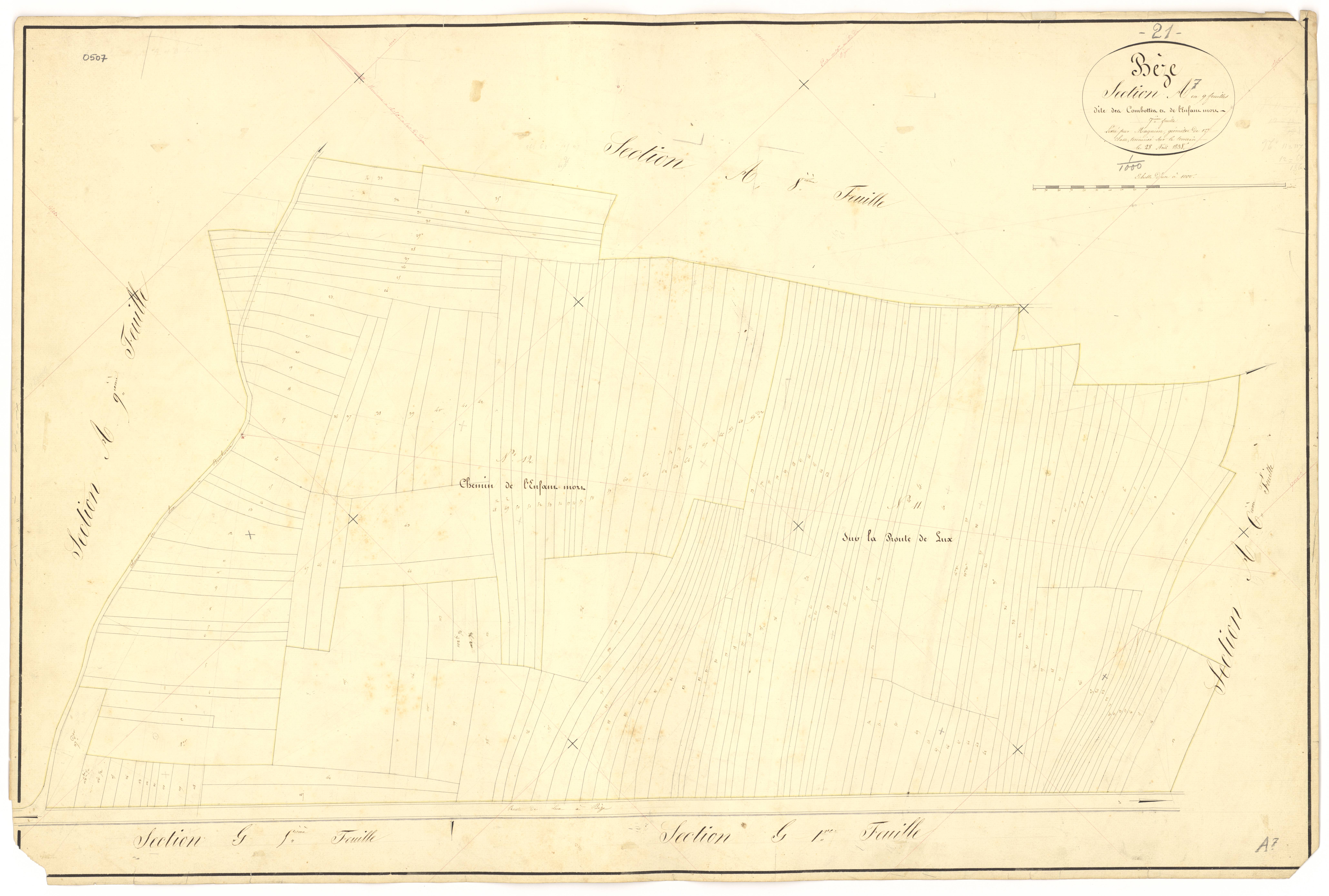 Bèze - Section A7 - 3 P PLAN 74/9