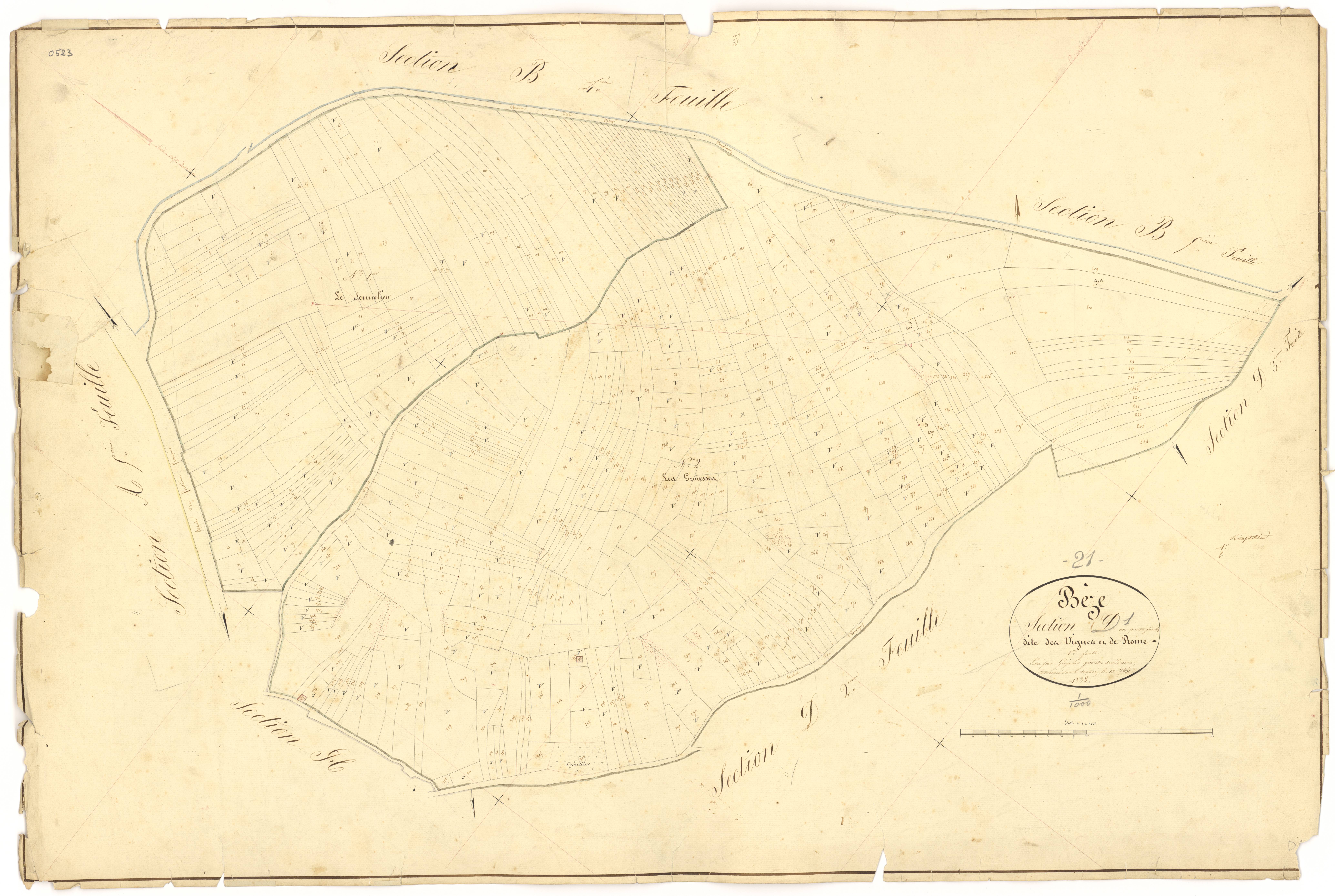 Bèze - Section D1 - 3 P PLAN 74/25