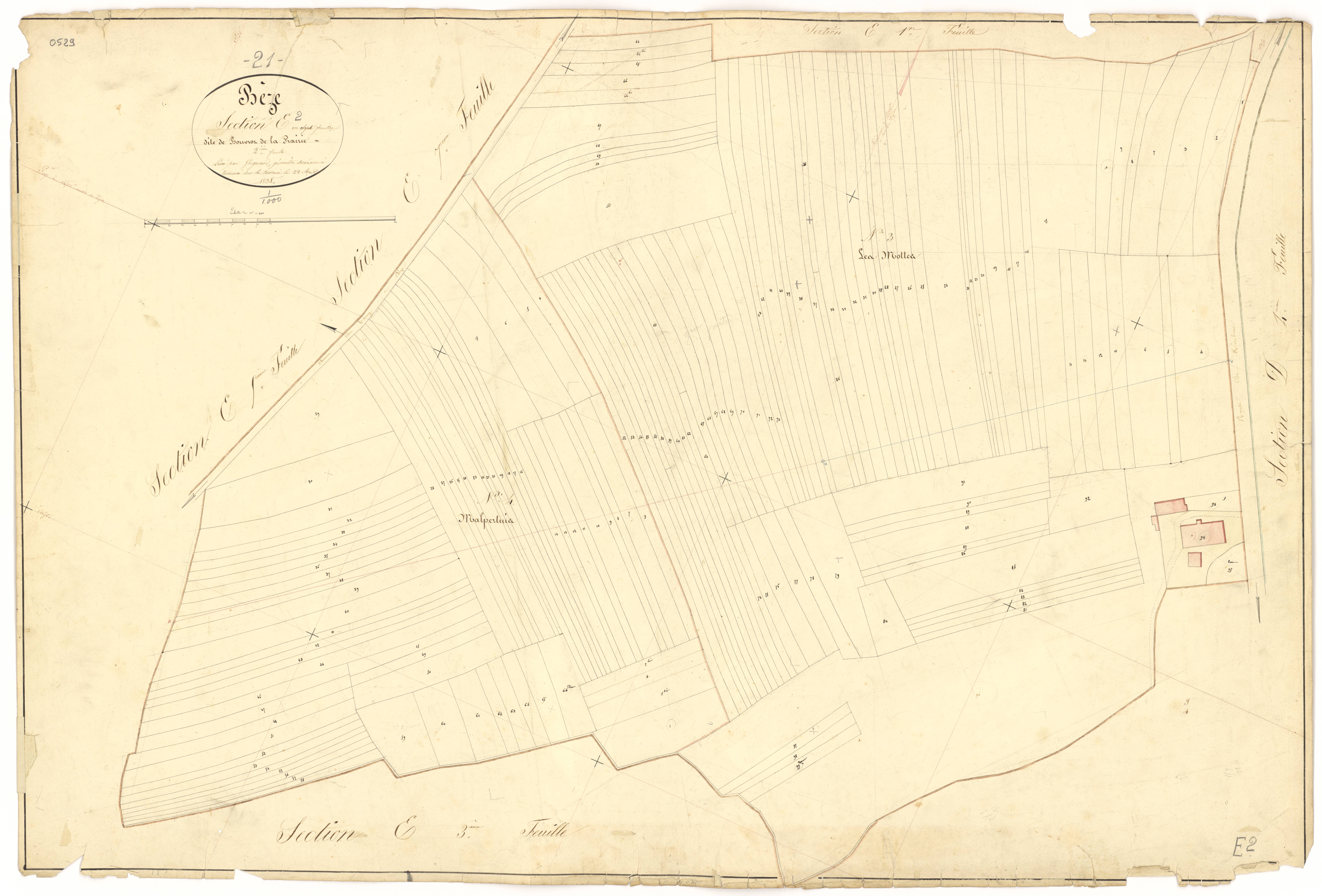 Bèze - Section E2 - 3 P PLAN 74/31