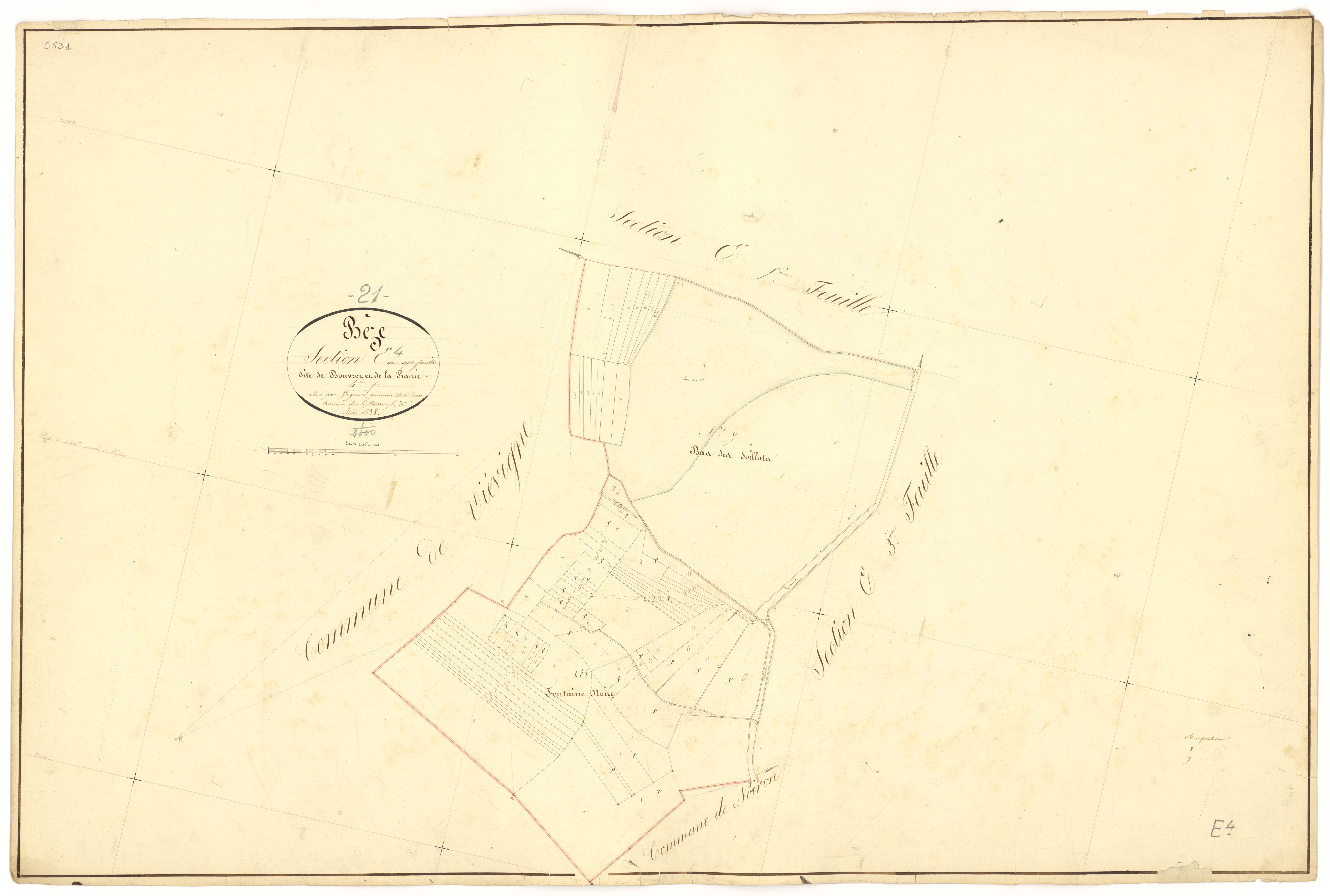 Bèze - Section E4 - 3 P PLAN 74/33