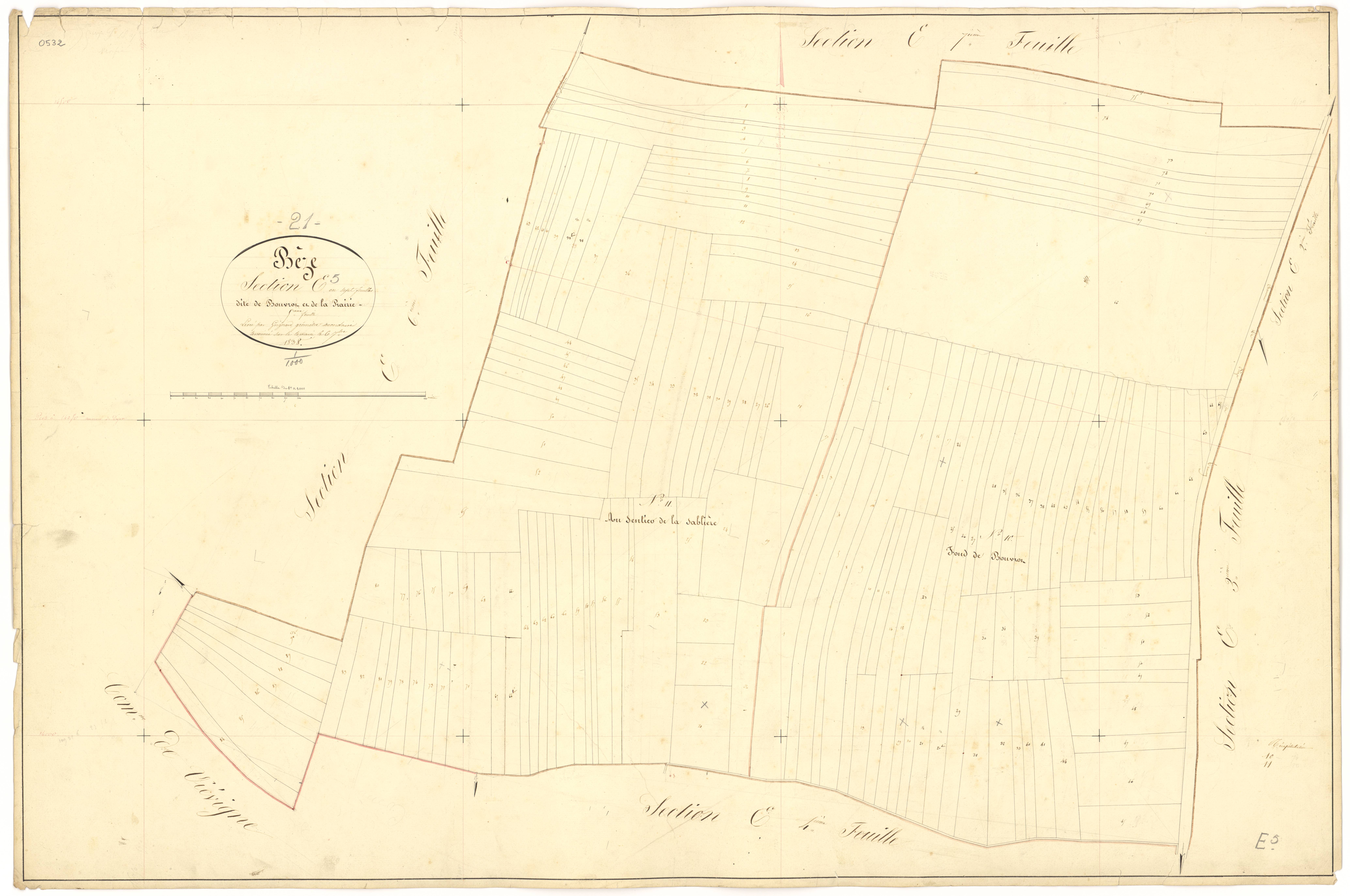 Bèze - Section E5 - 3 P PLAN 74/34