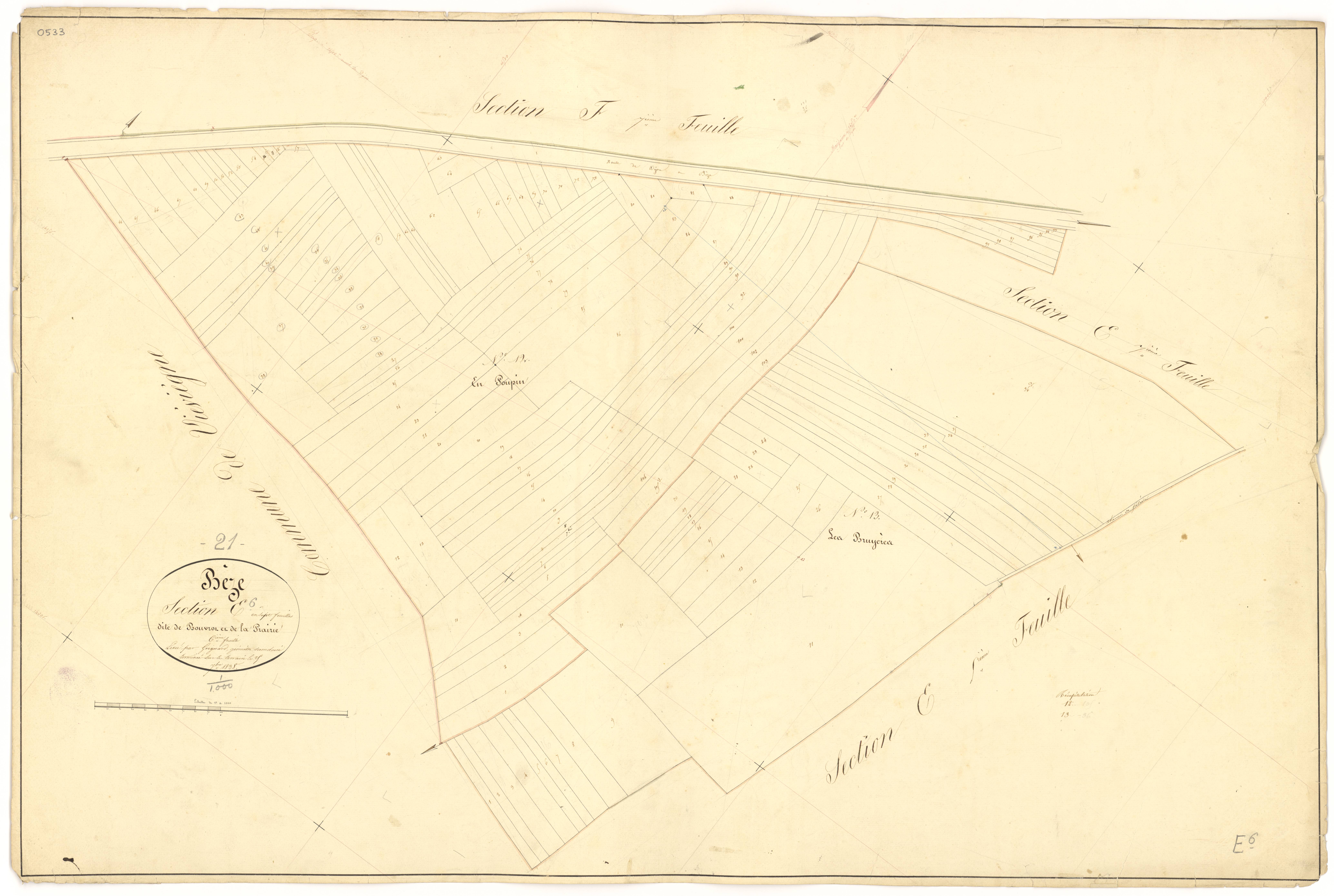 Bèze - Section E6 - 3 P PLAN 74/35
