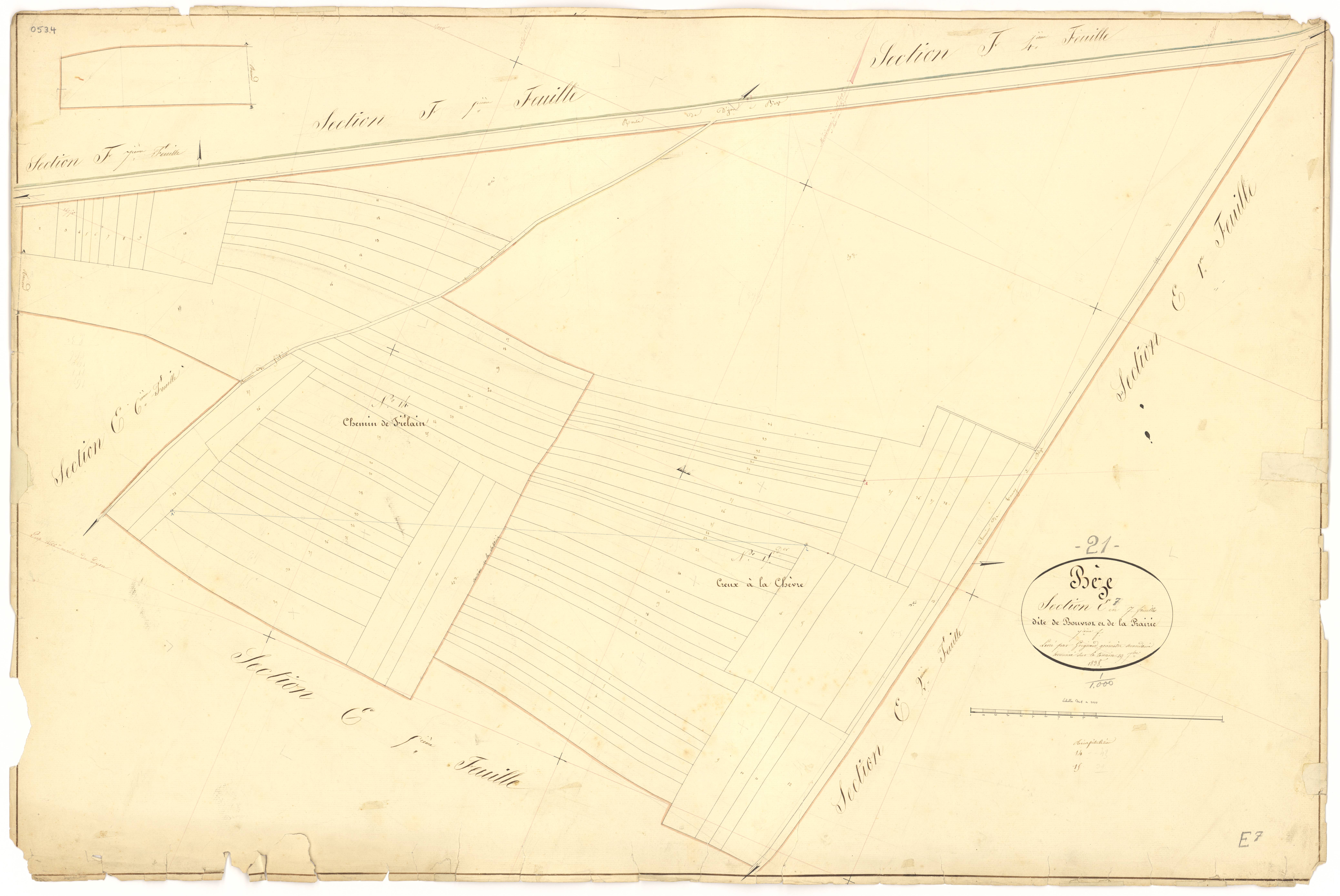 Bèze - Section E7 - 3 P PLAN 74/36