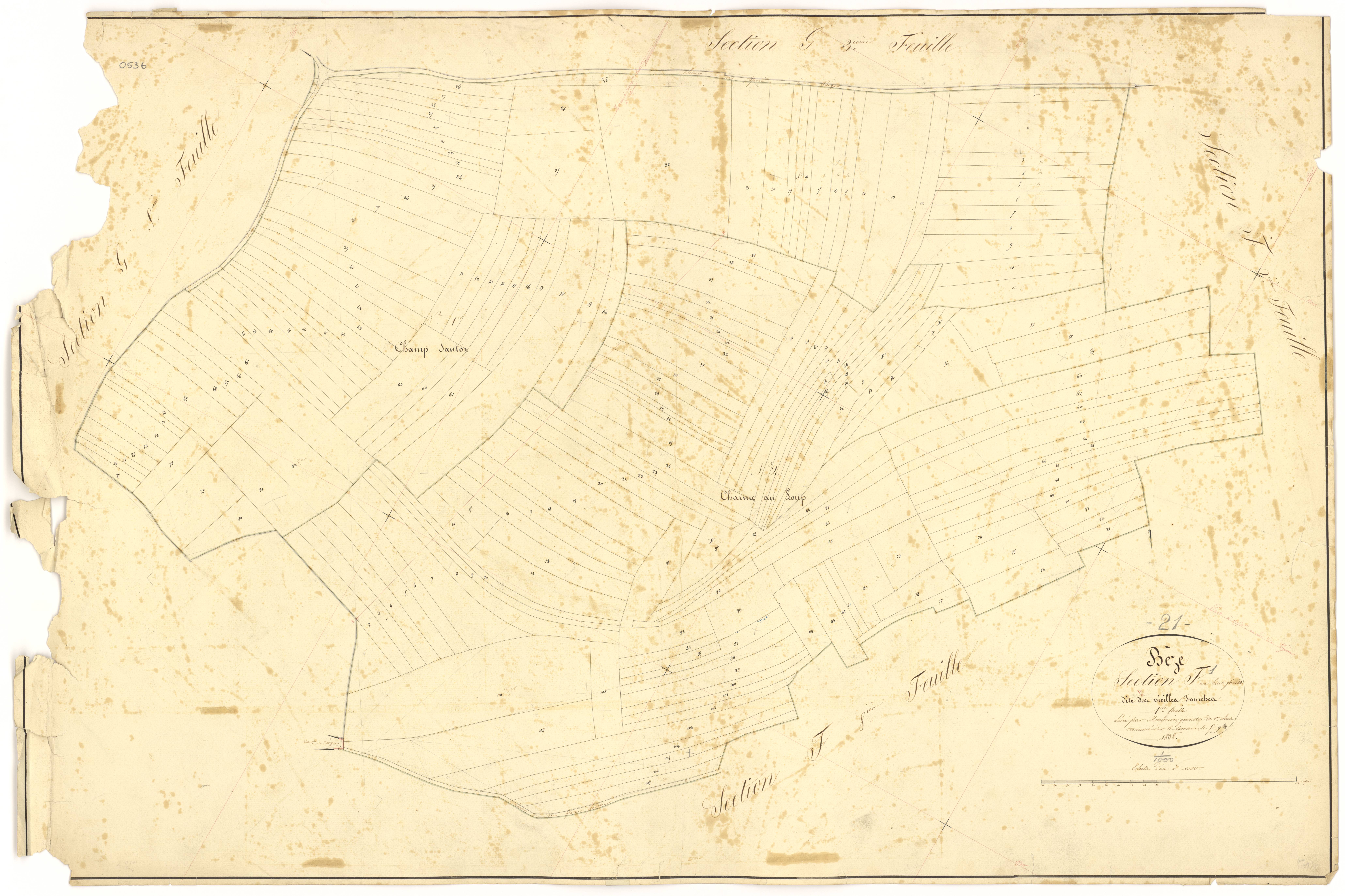 Bèze - Section F1 - 3 P PLAN 74/38